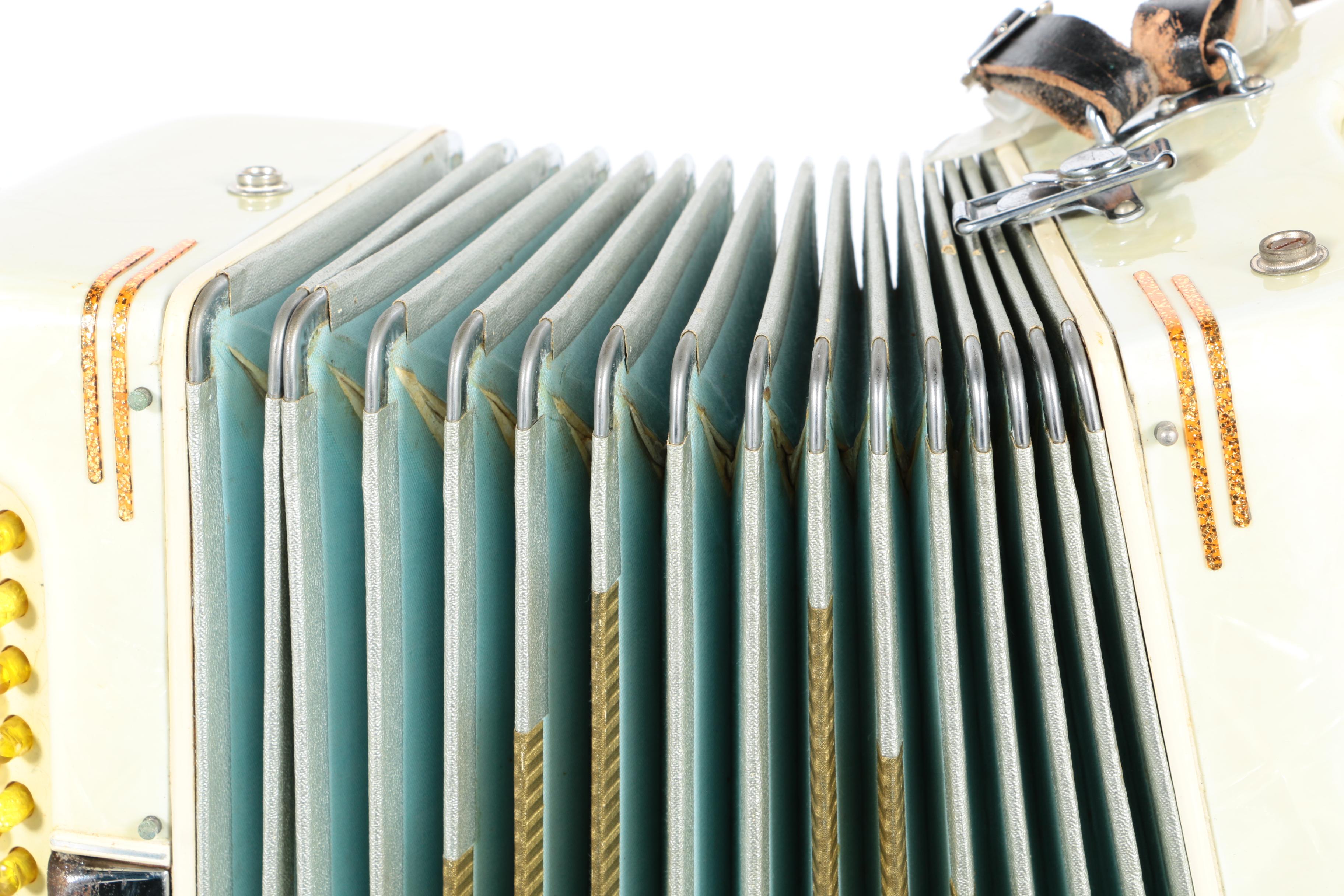 Vintage Pollina Glitter Accordion with Case