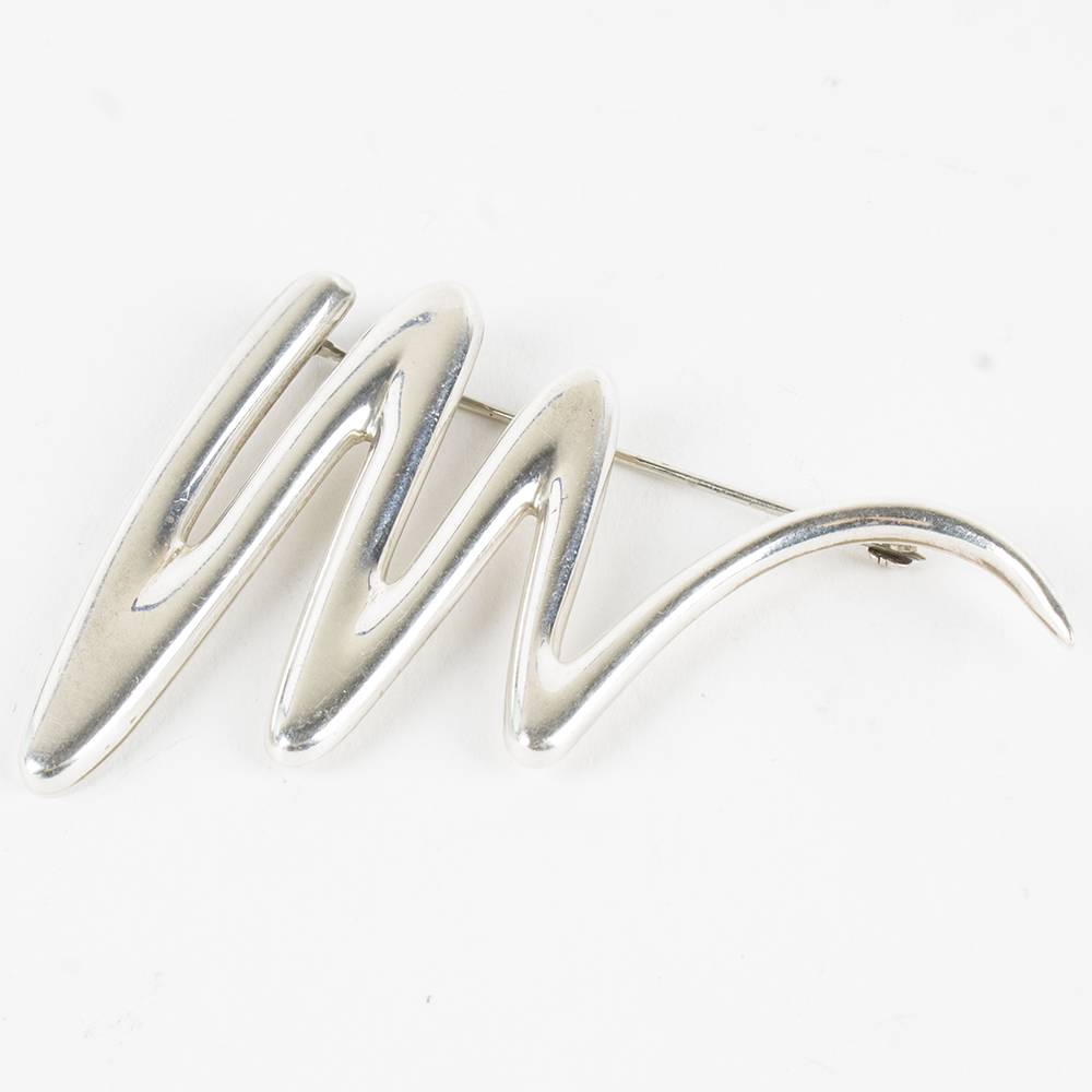 Paloma Picasso for Tiffany and Co. Sterling Silver Zig Zag Brooch