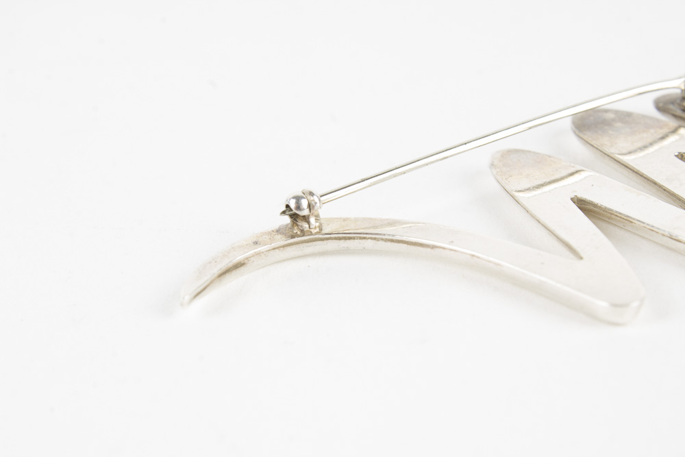 Paloma Picasso for Tiffany and Co. Sterling Silver Zig Zag Brooch