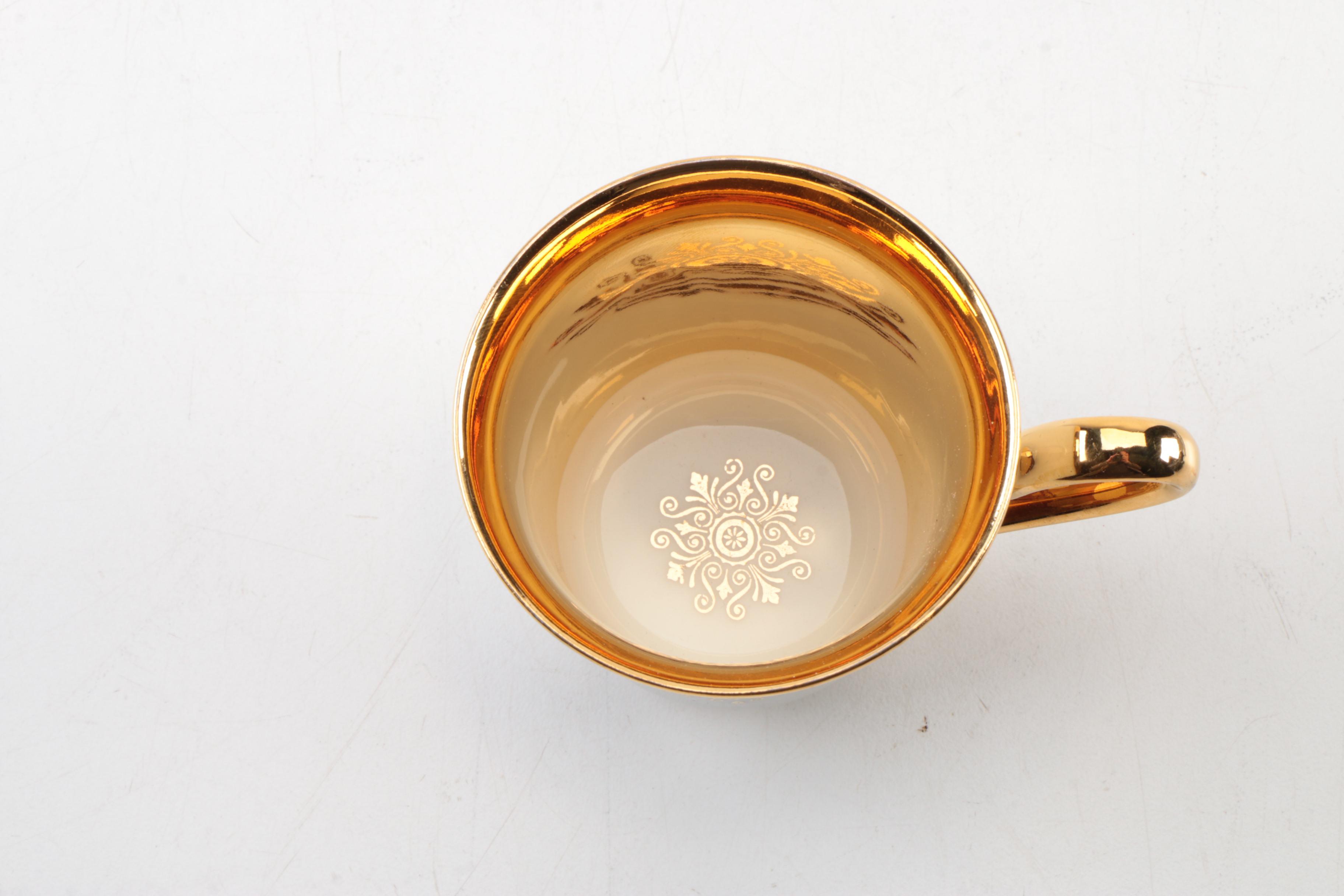 JSK Czechoslovakian China Coffee Cups and Saucers