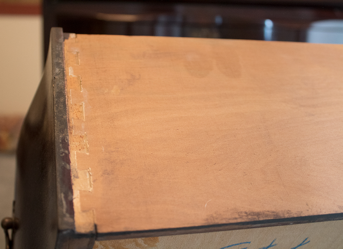 Maddox Slant-Front Secretary Desk Over Serpentine Drawers