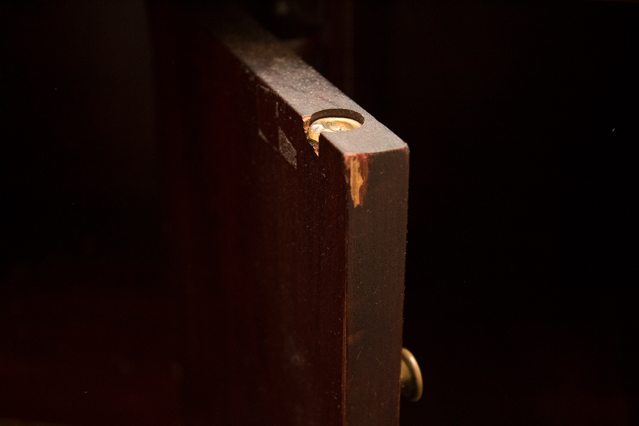 Maddox Slant-Front Secretary Desk Over Serpentine Drawers