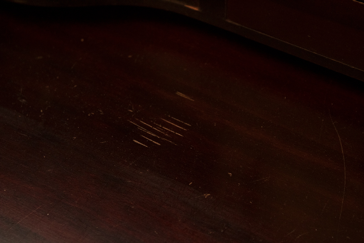 Maddox Slant-Front Secretary Desk Over Serpentine Drawers