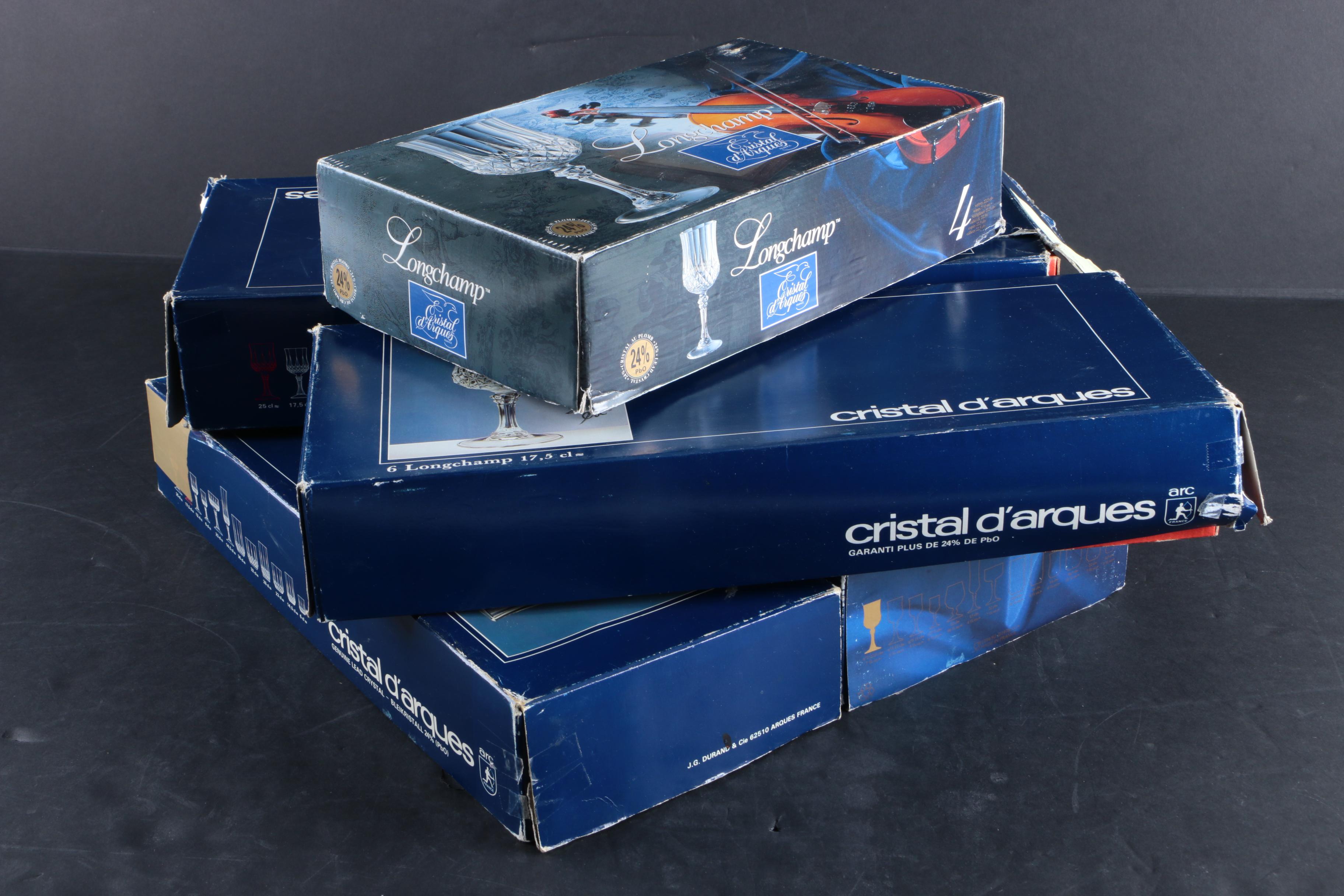 Cristal d'Arques "Longchamp" Crystal Water Goblets and Wine Glasses