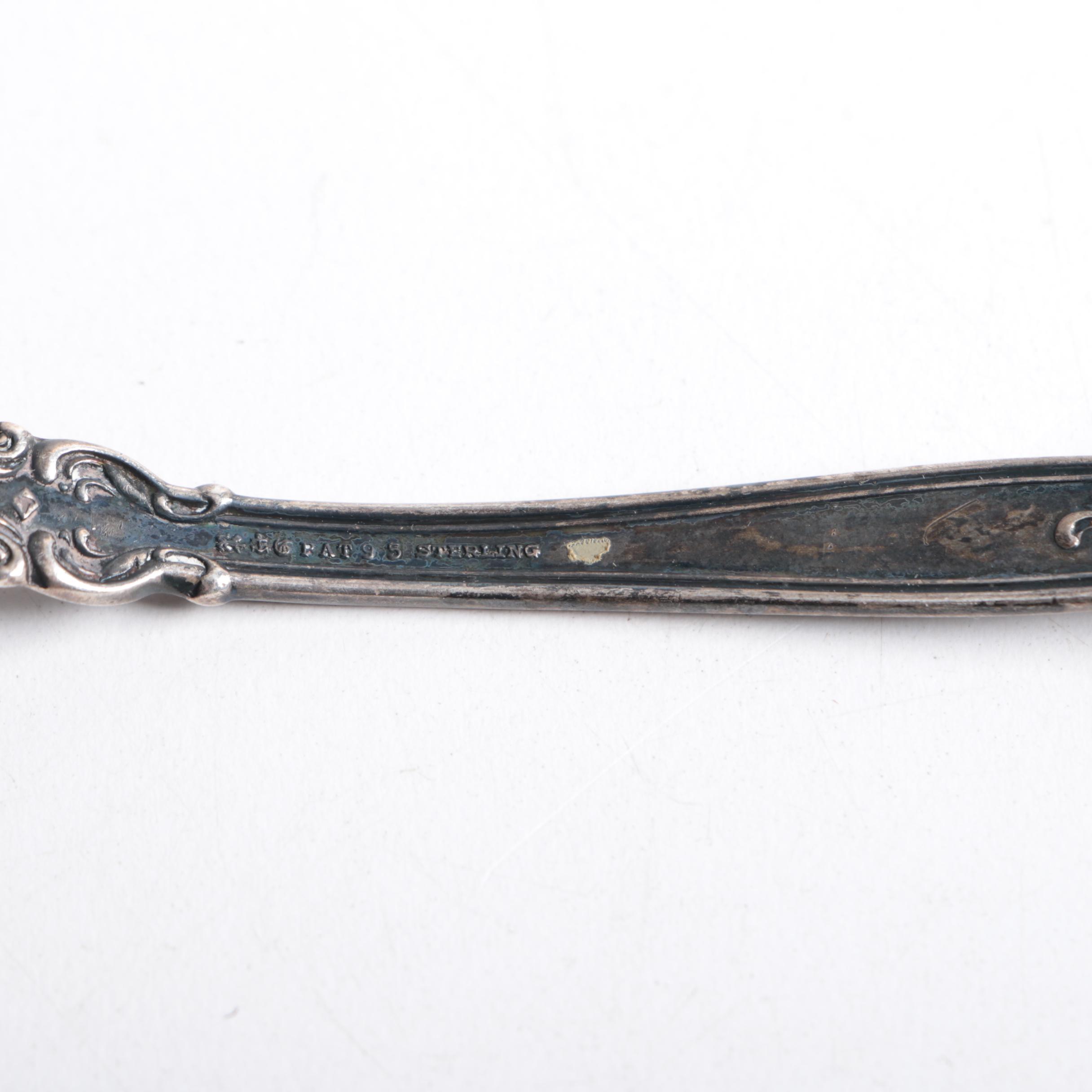 Engraved Gorham "Chantilly" Sterling Silver Fork and Spoon