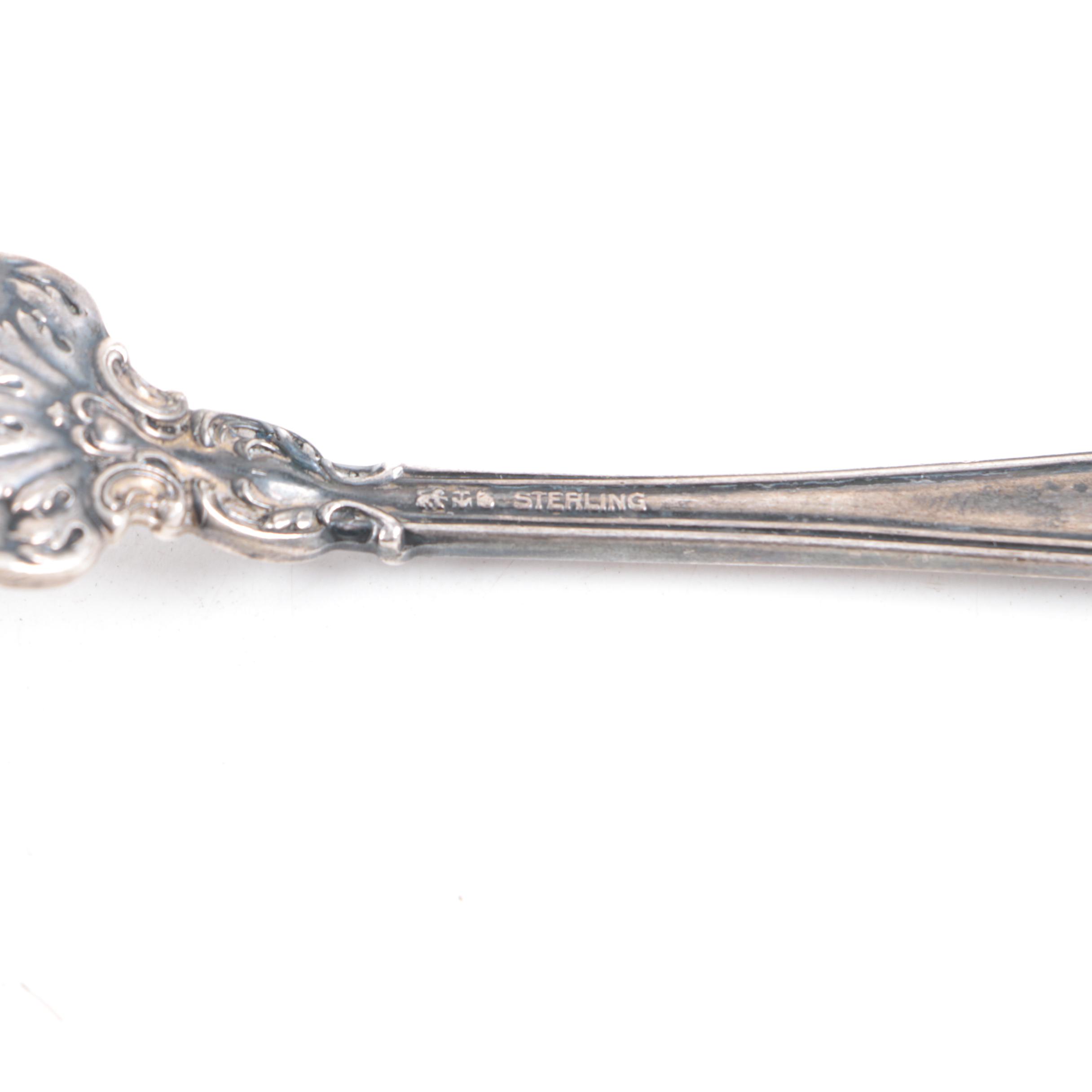 Engraved Gorham "Chantilly" Sterling Silver Fork and Spoon