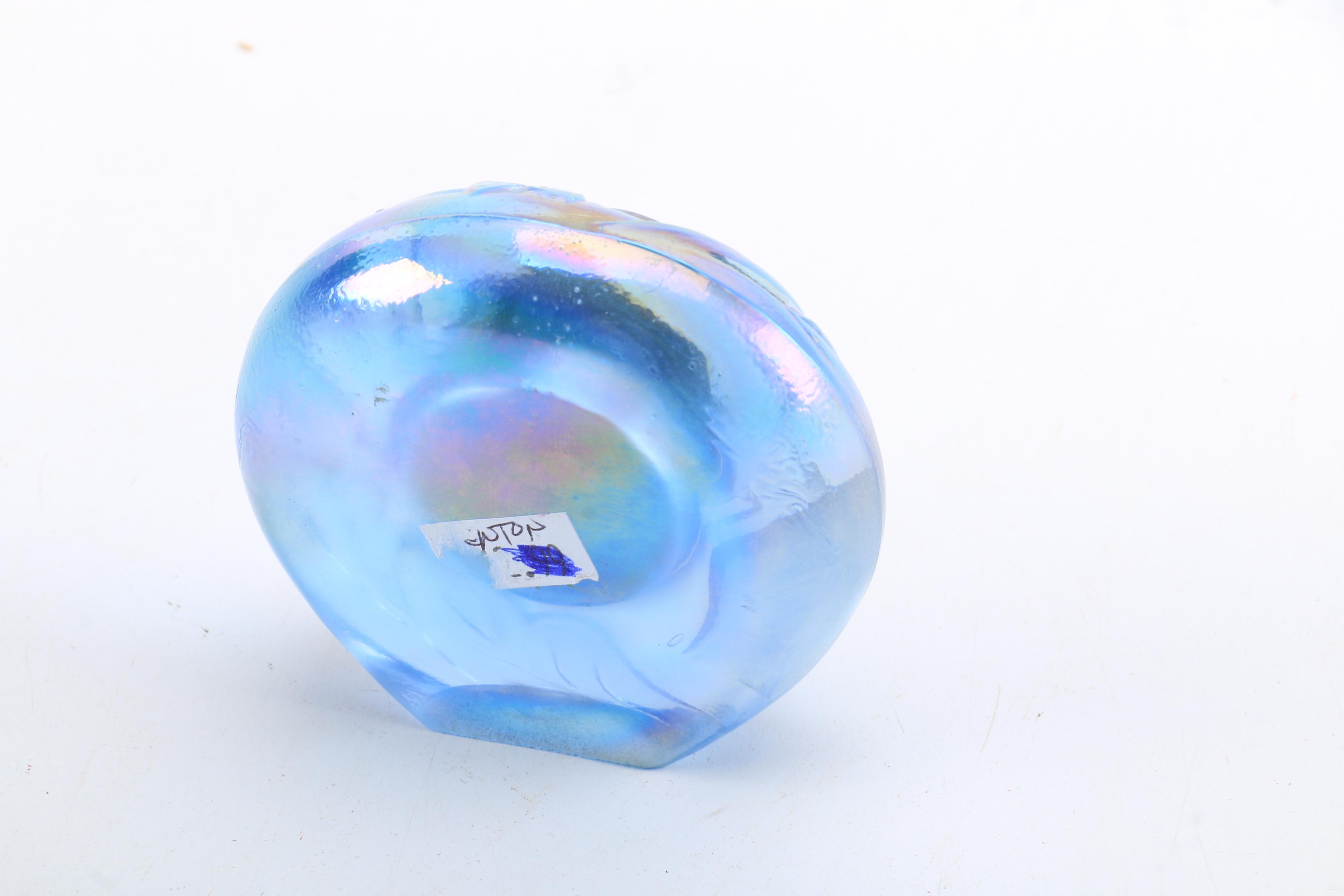 Fenton Art Glass Shelf Clock