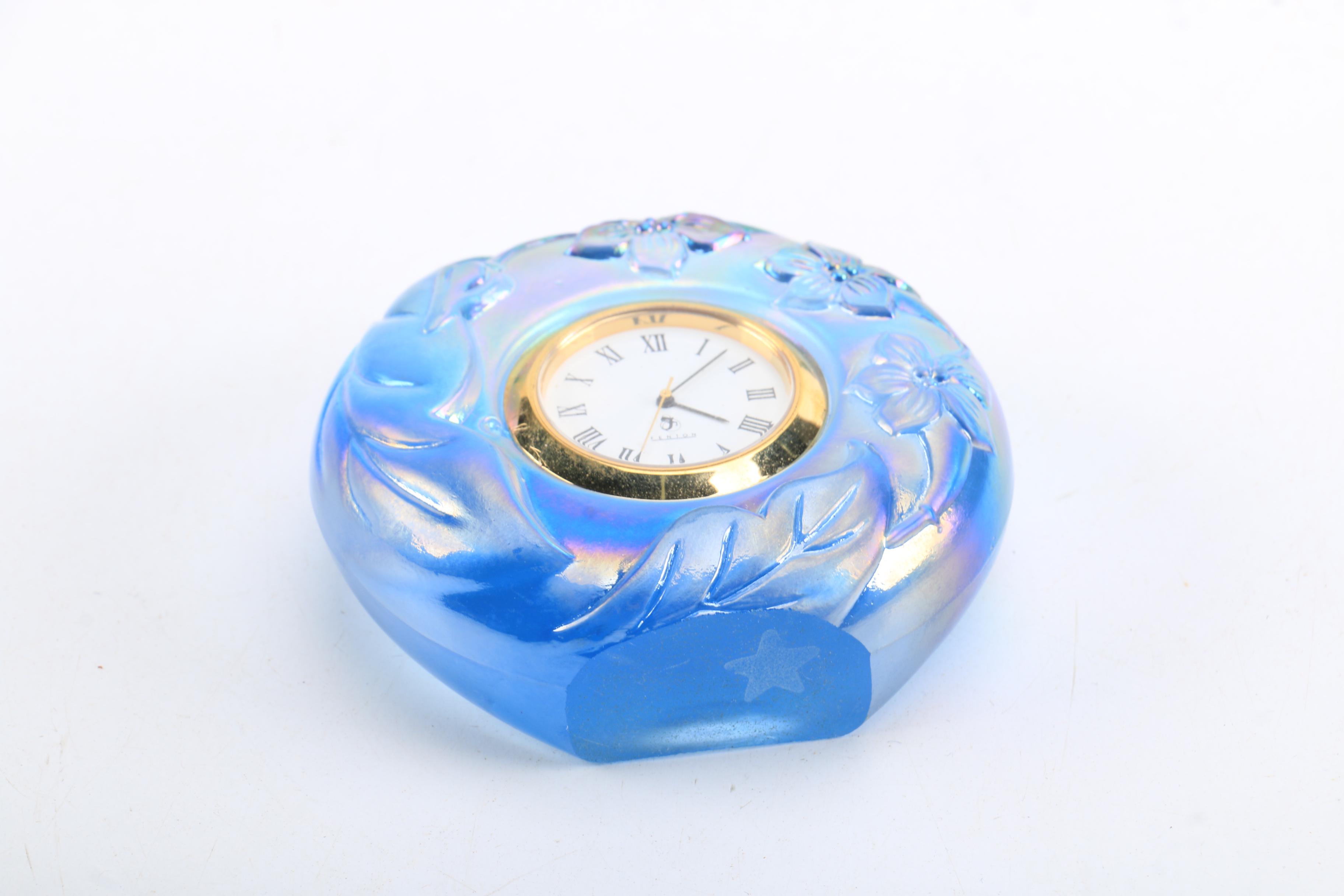Fenton Art Glass Shelf Clock