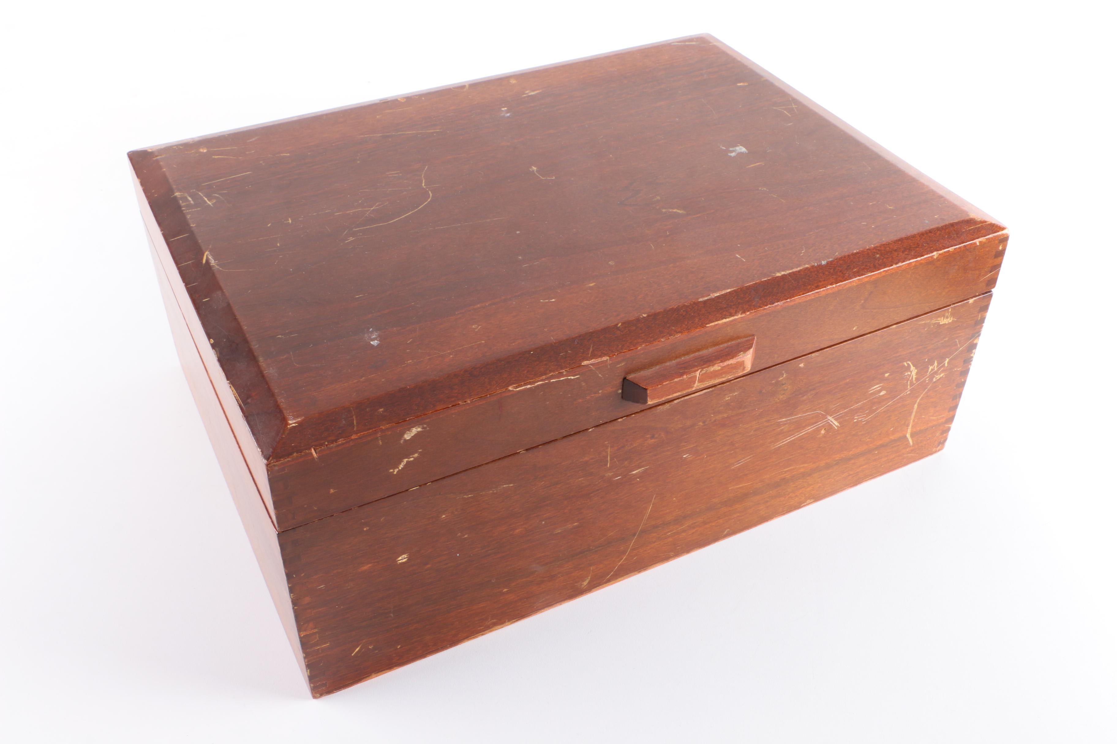 Siam Brass-Toned Flatware Set with Wooden Handles