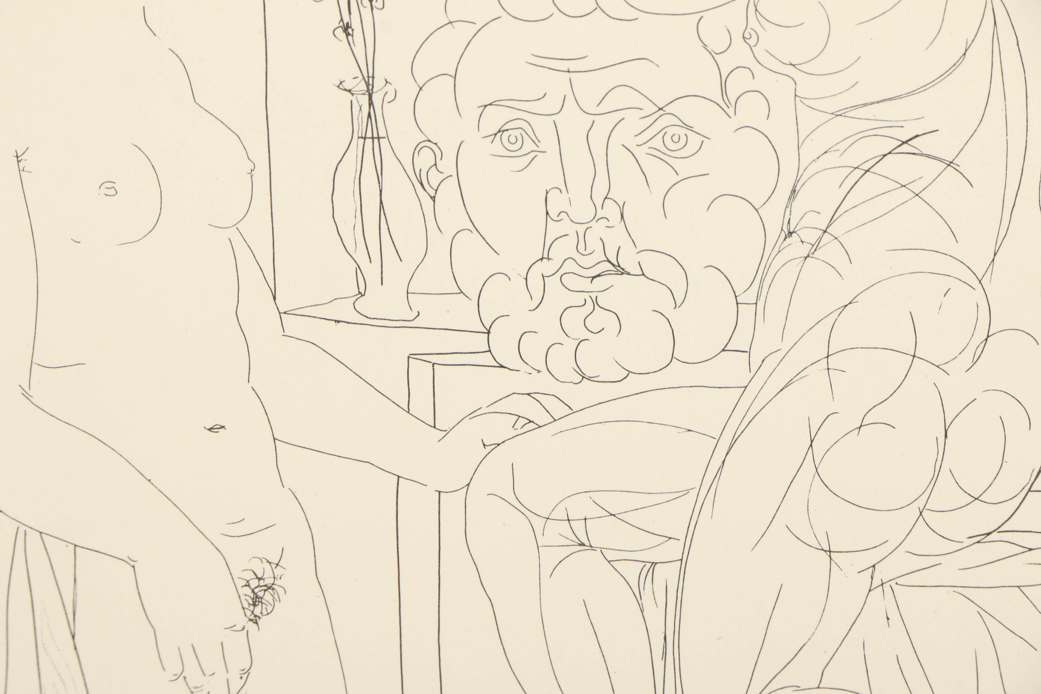 Reproduction Lithograph After Pablo Picasso's "Modèle nu et Sculptures"
