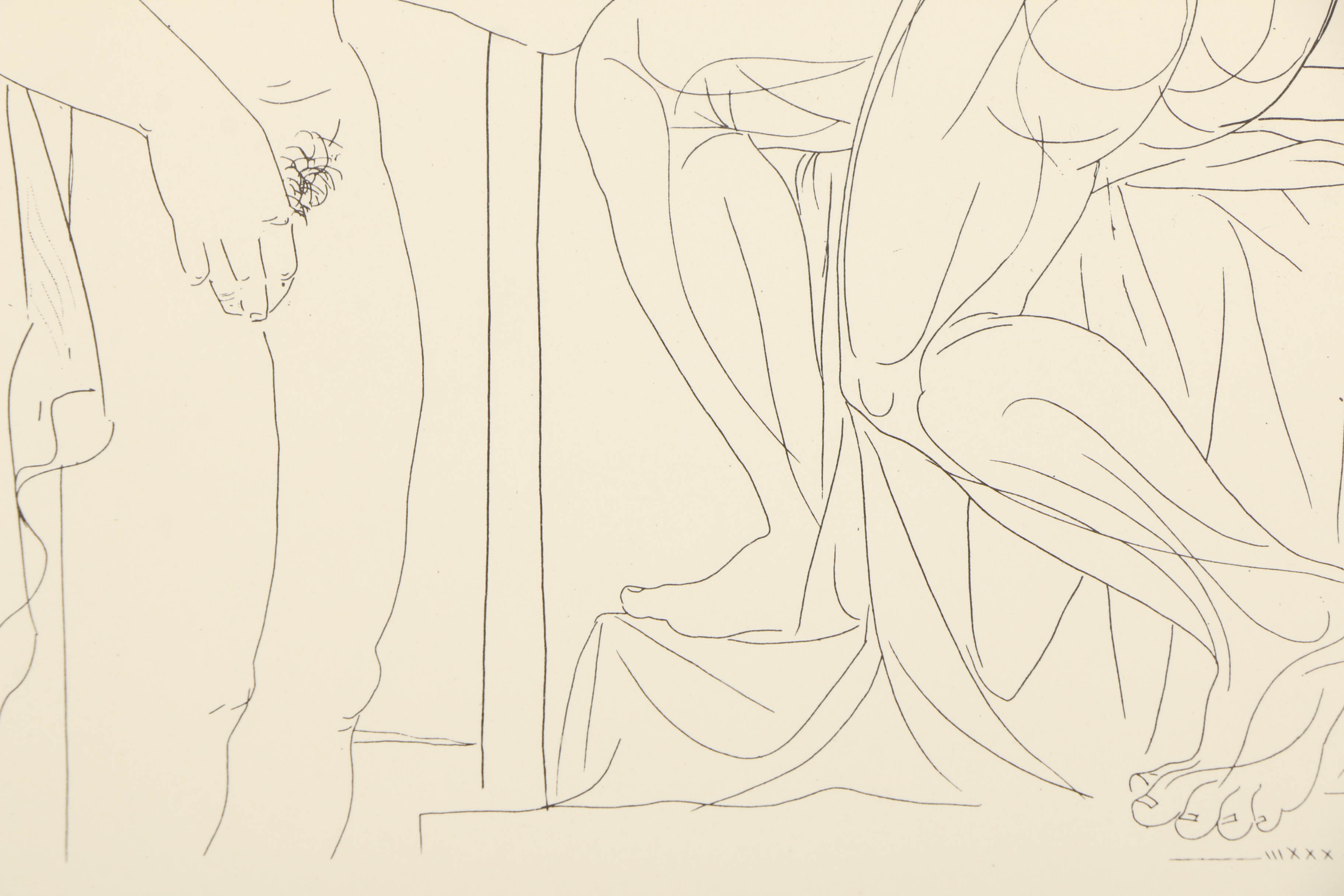 Reproduction Lithograph After Pablo Picasso's "Modèle nu et Sculptures"