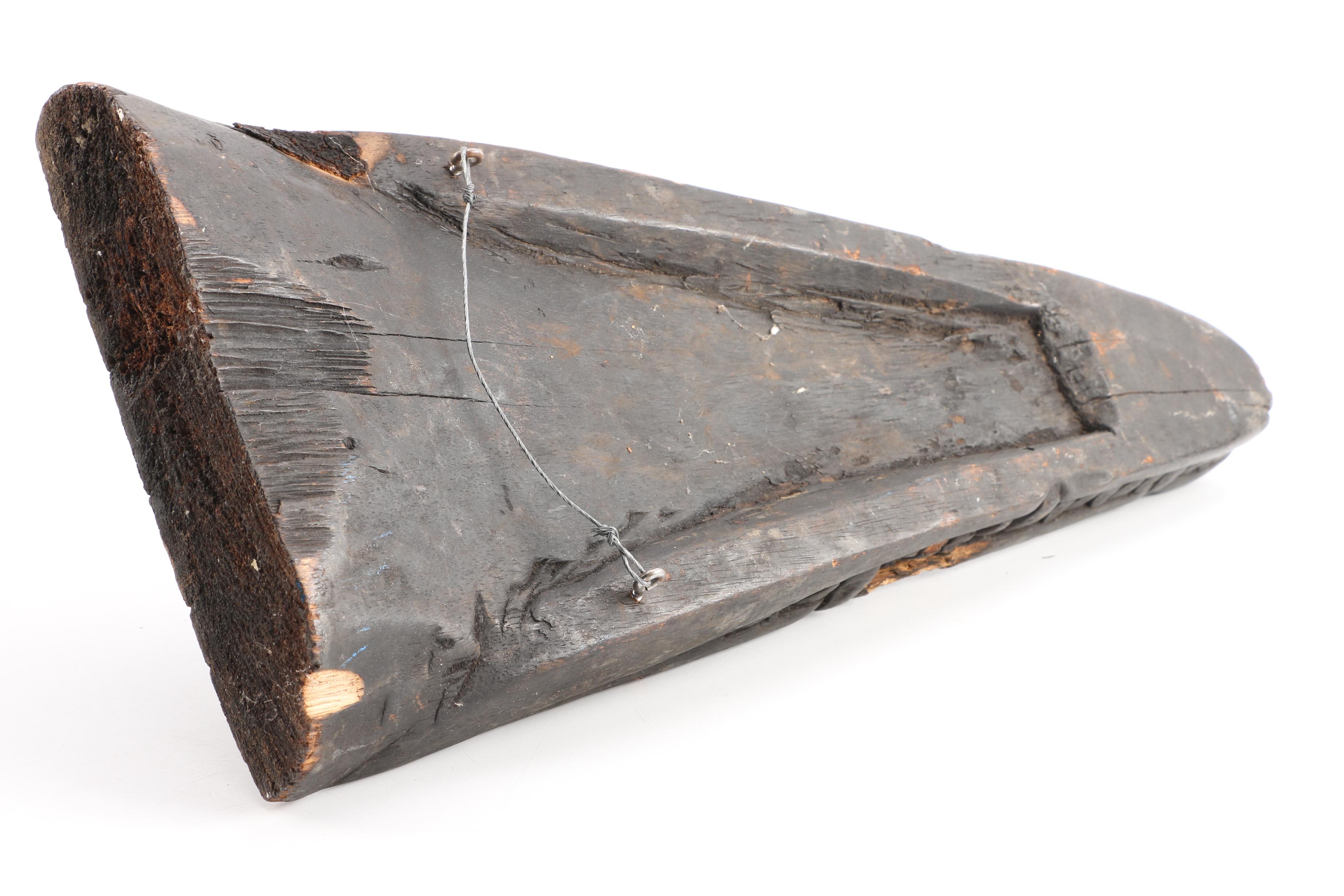 New Guinean Sepik River Style Wooden Crocodile Head Canoe Prow