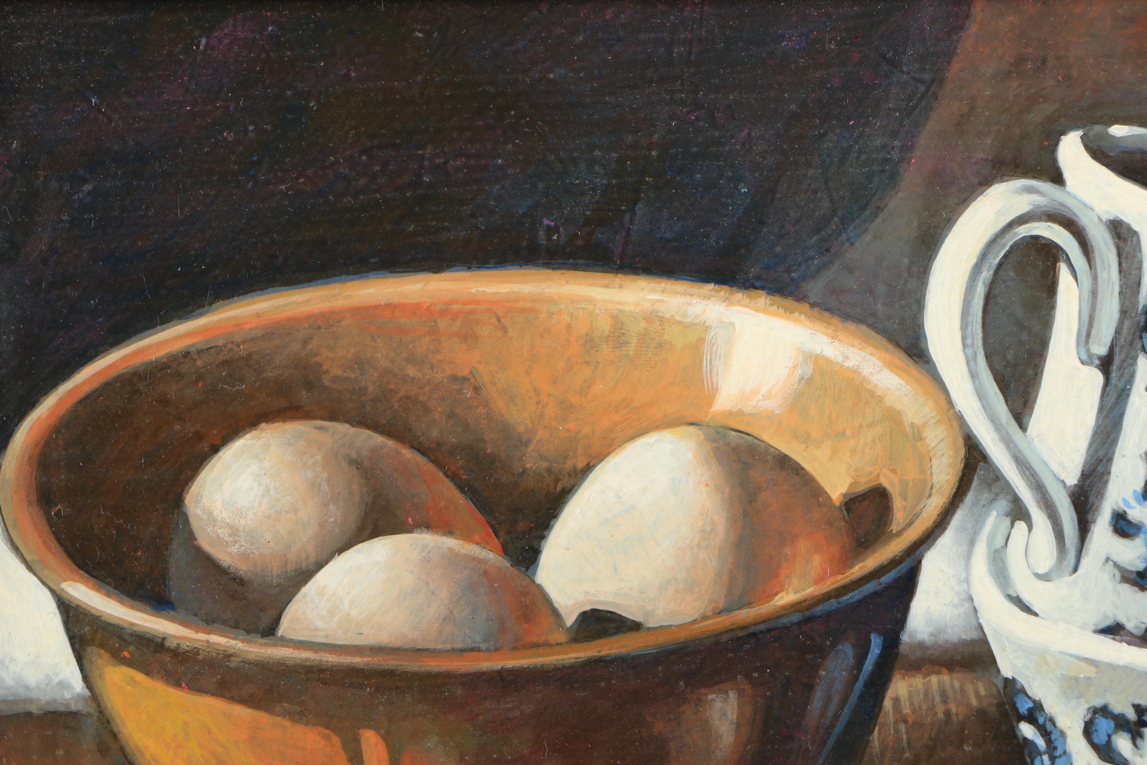 Marv Espe Acrylic Painting "Antiques & Eggs"