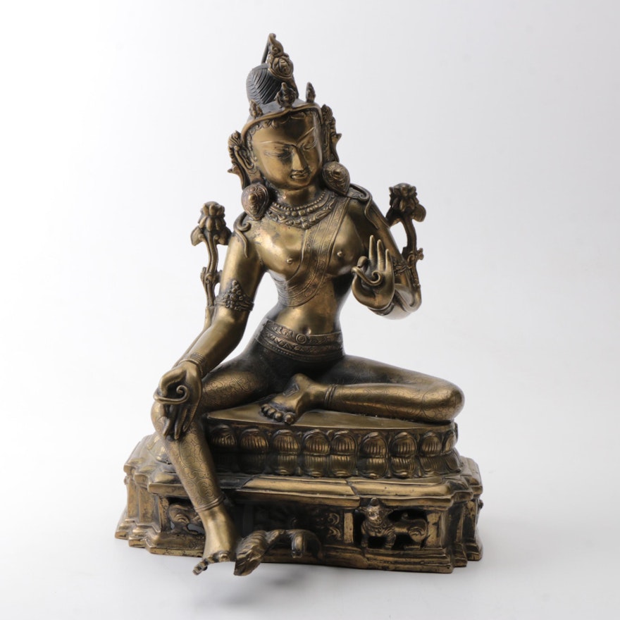 Tibetan Style Tara Bodhisattva Statuette