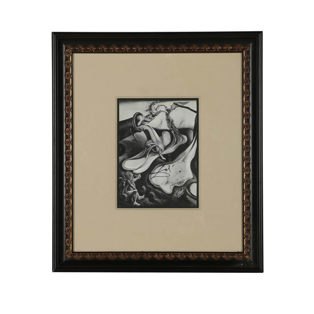 Reproduction Halftone Print After Salvador Dalí "Melting Universe"