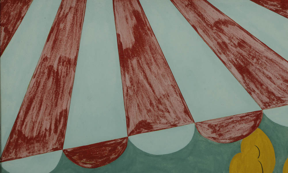 Modernist Gouache Painting on Paper