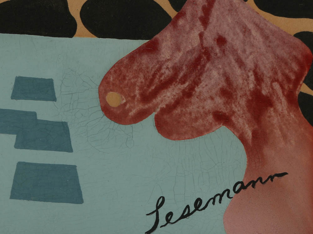 Modernist Gouache Painting on Paper