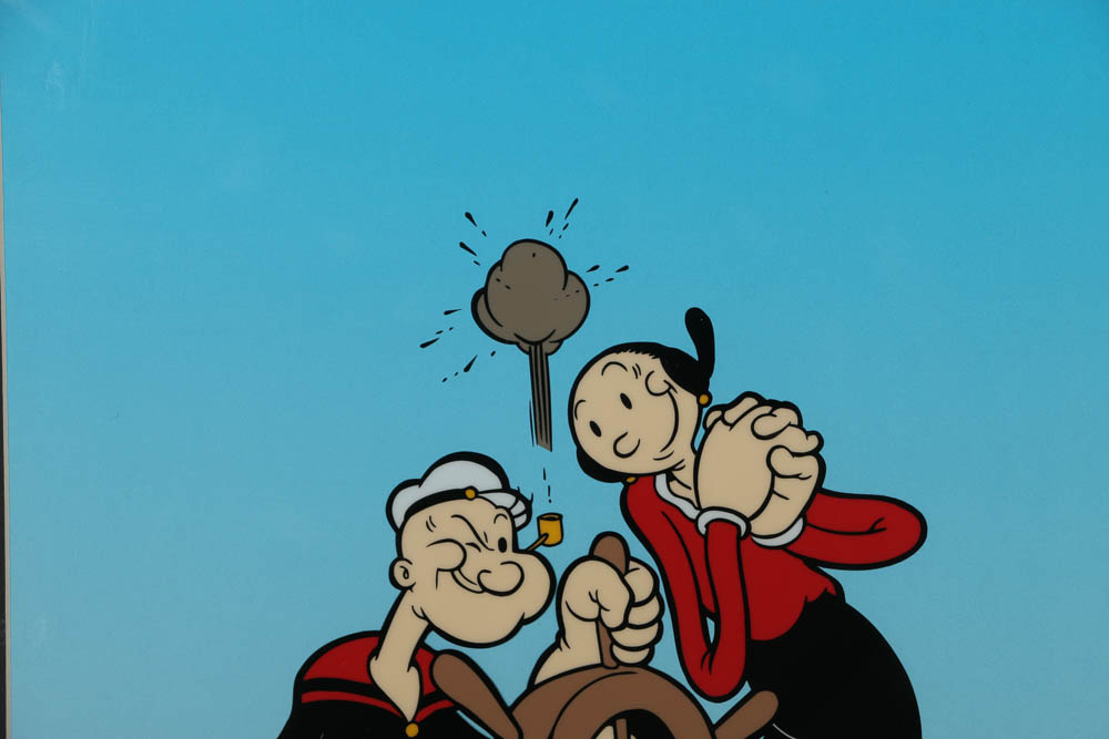 Serigraph Print on Celluloid "Popeye and Olive Oyl"