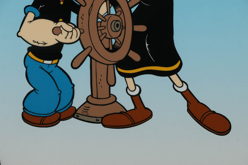Serigraph Print on Celluloid "Popeye and Olive Oyl"