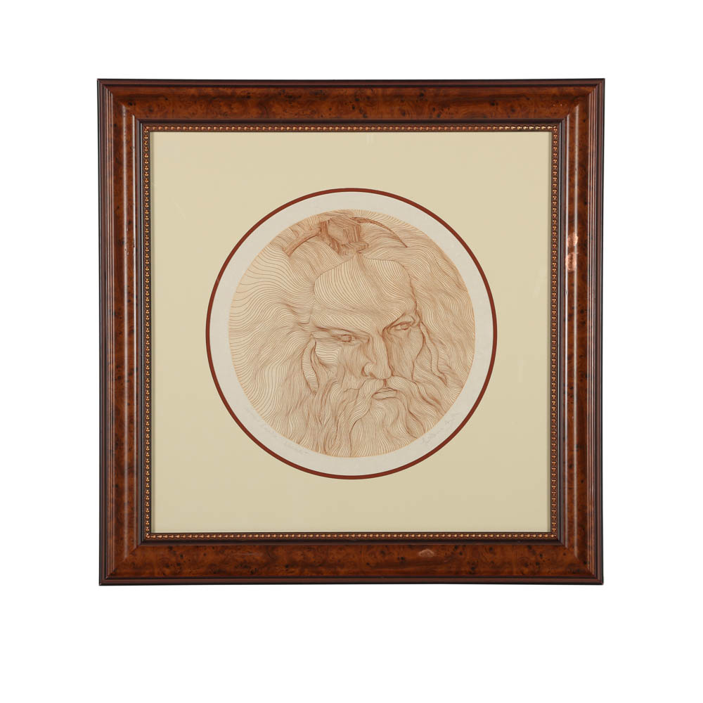 Guillaume Azoulay Etching "Regal Vision"