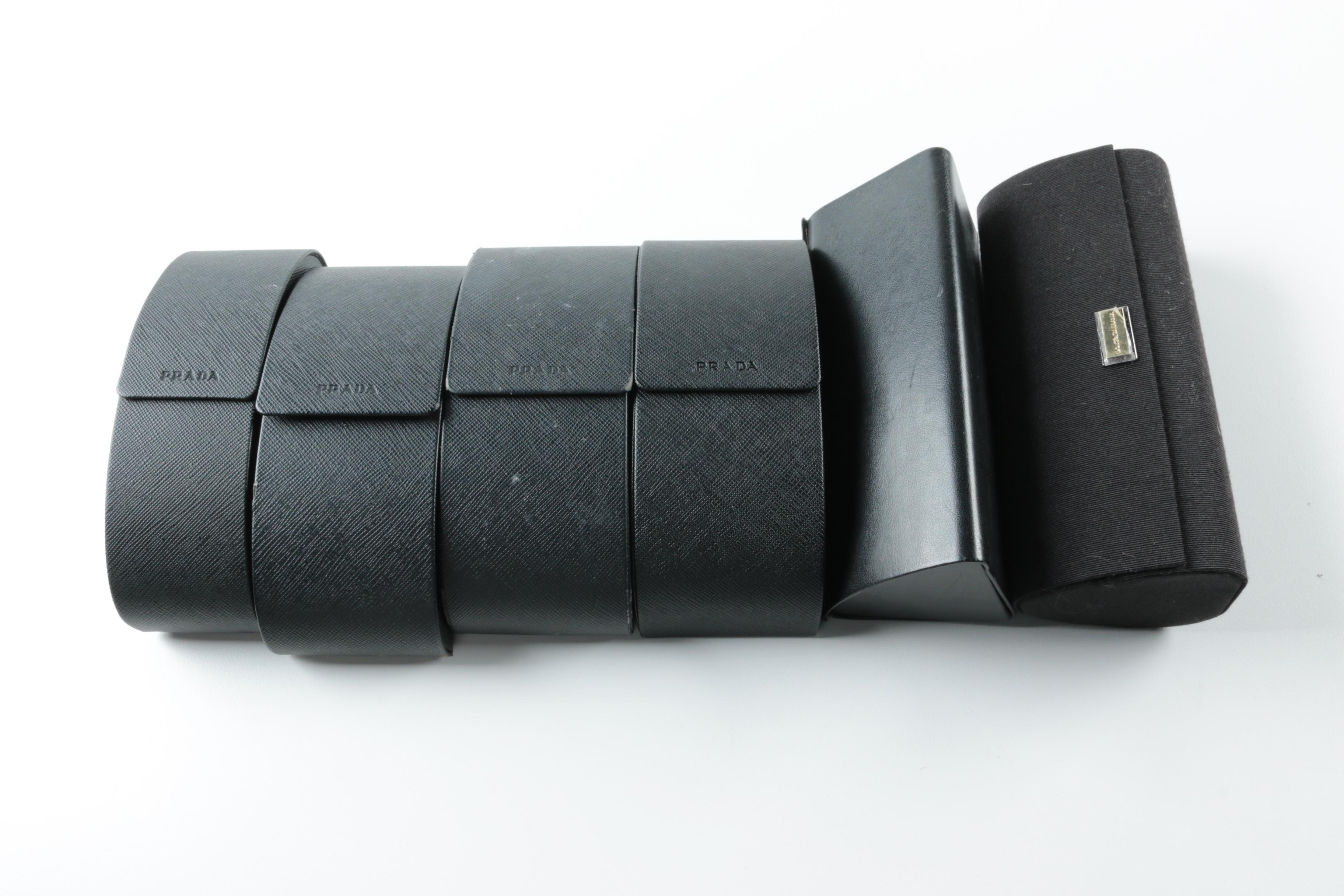 Assorted Brand Name Boxes and Eyeglass Cases