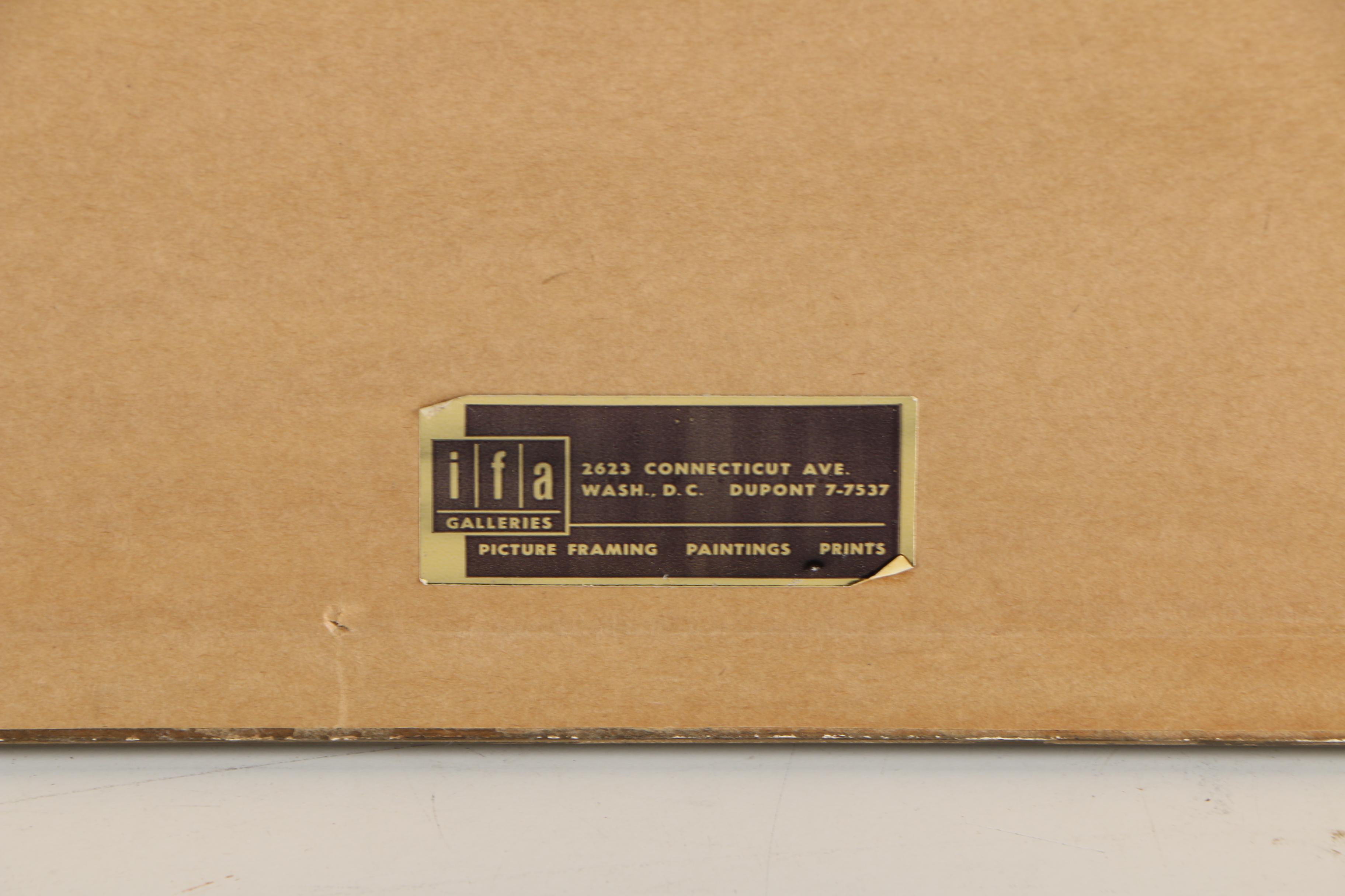 E. Tufnell Watercolor Nautical Painting "Constellation & L'Insurgent"