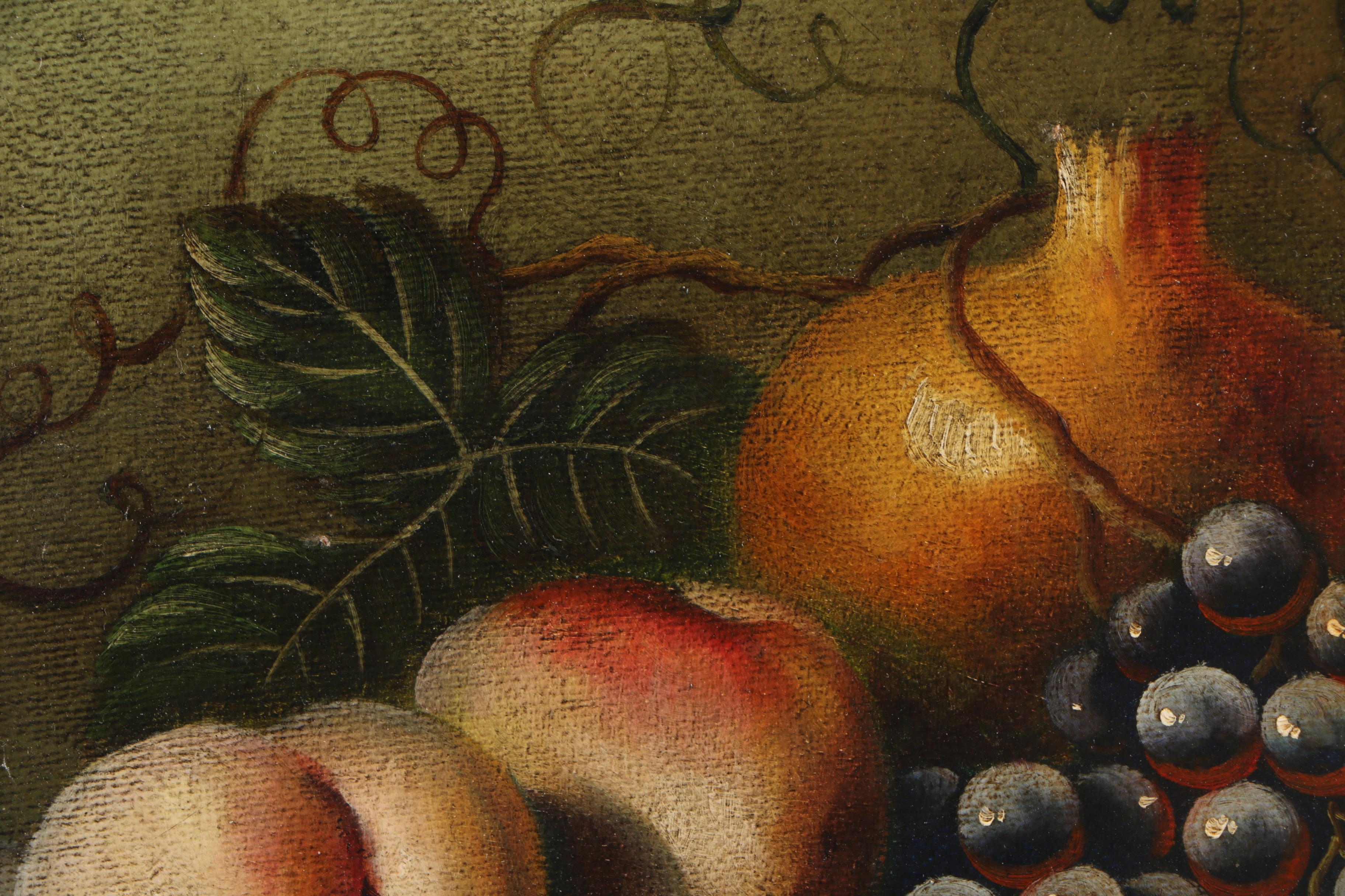 Therese Oil Painting of Still Life with Fruit and Vase