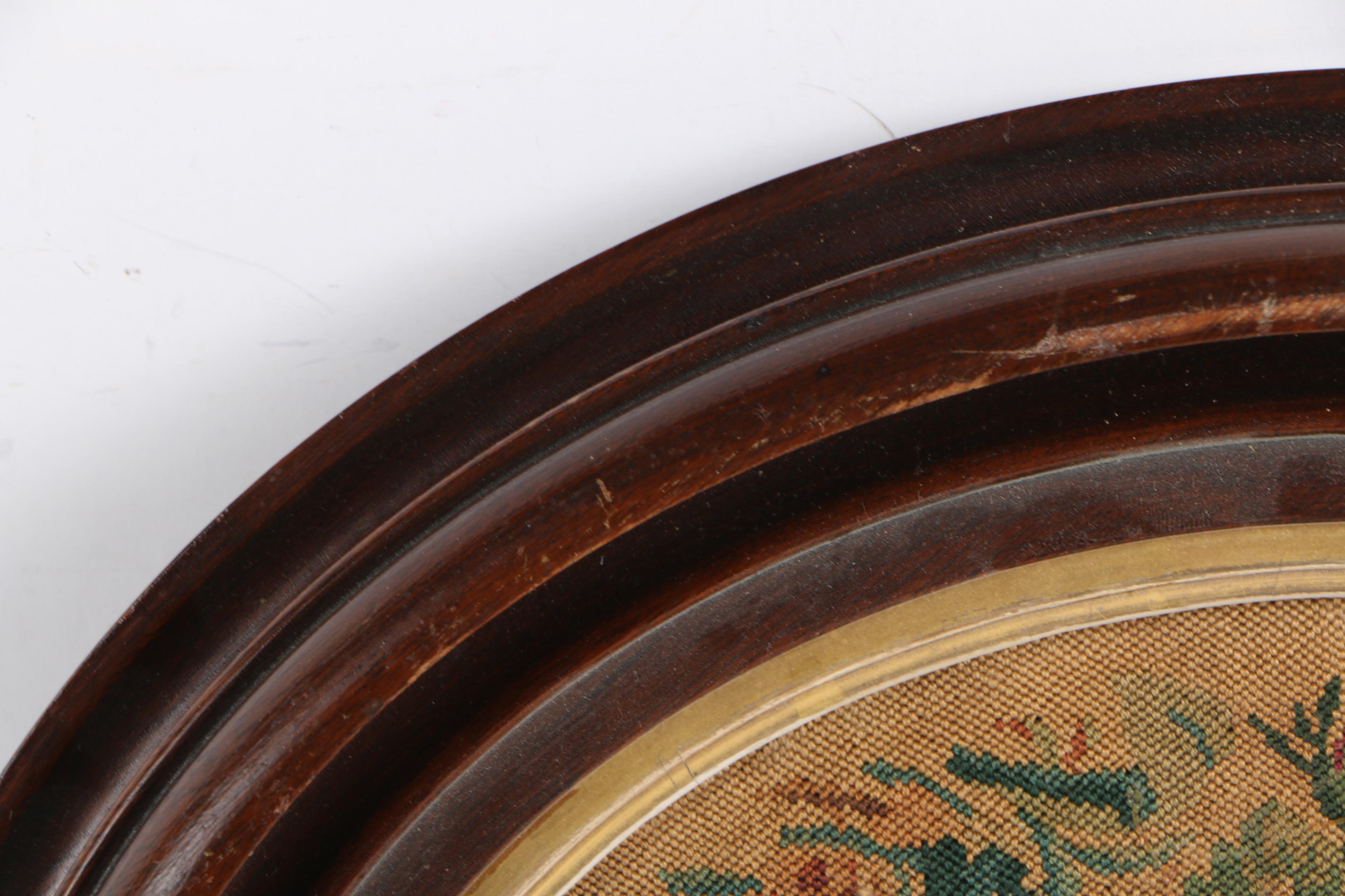 Needlepoint Textile of Birds and Flowers