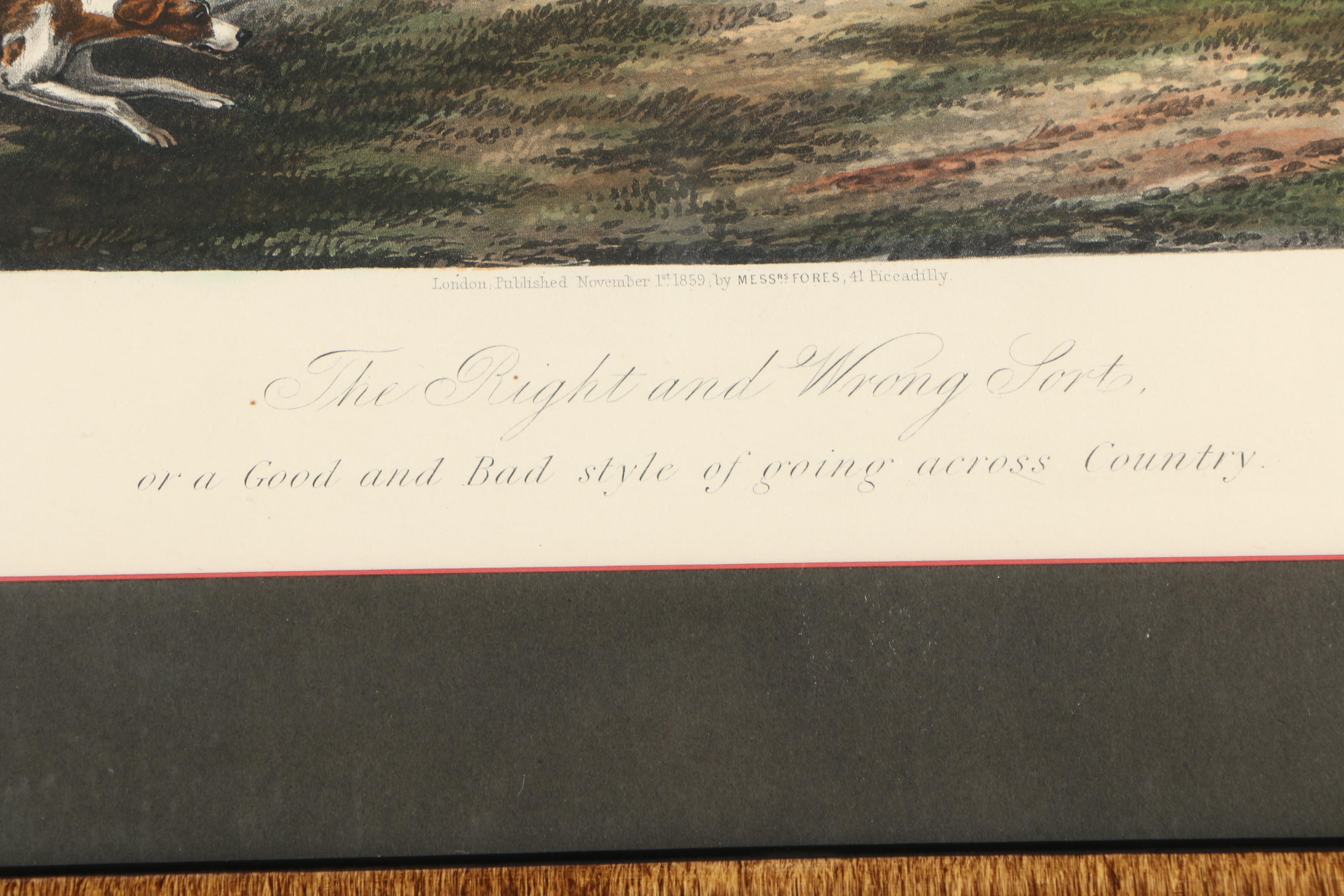 Color Lithograph Print on Paper After an Engraving "The Right and Wrong Sort"