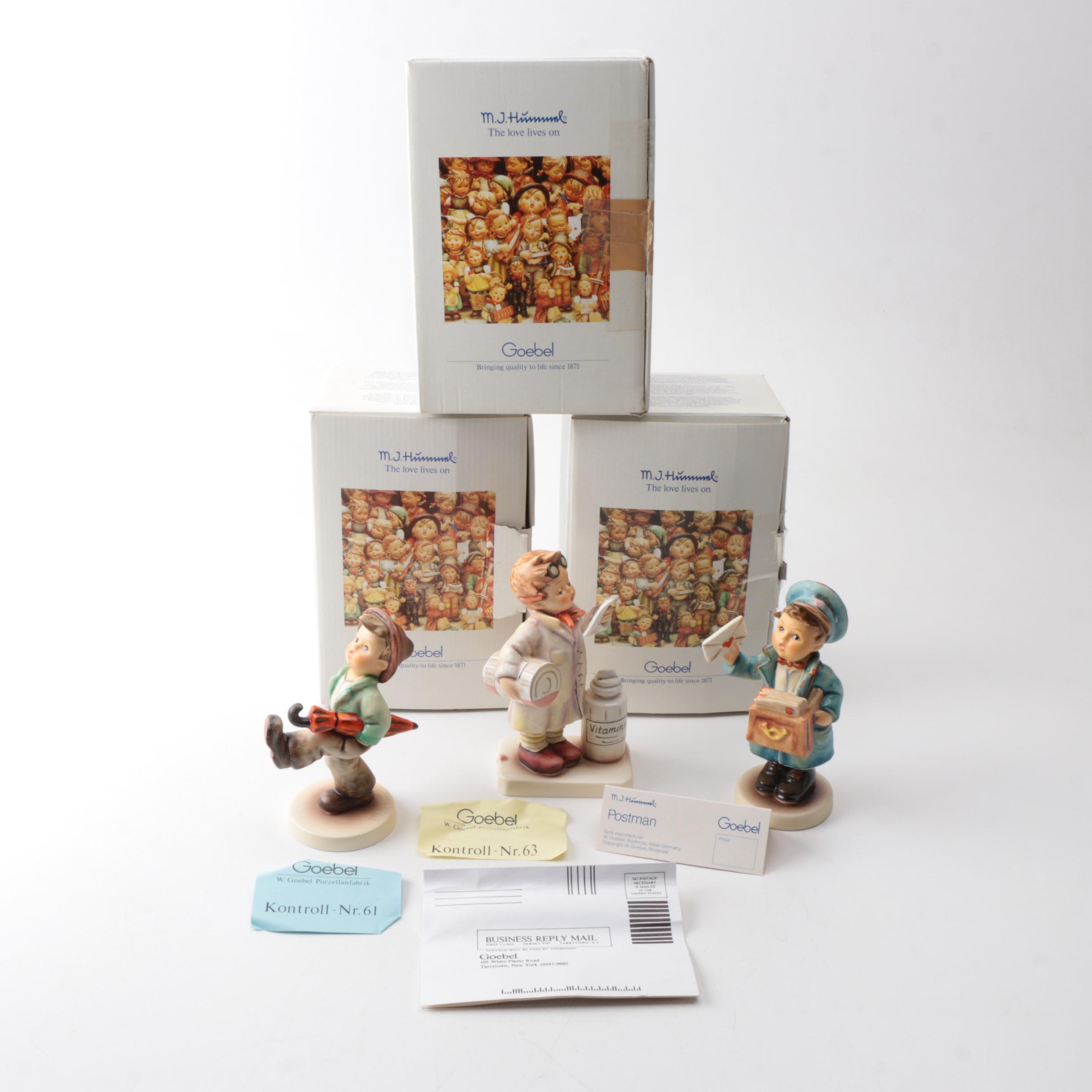 Three Goebel M.I. Hummel Figurines Featuring "Little Pharmacist"