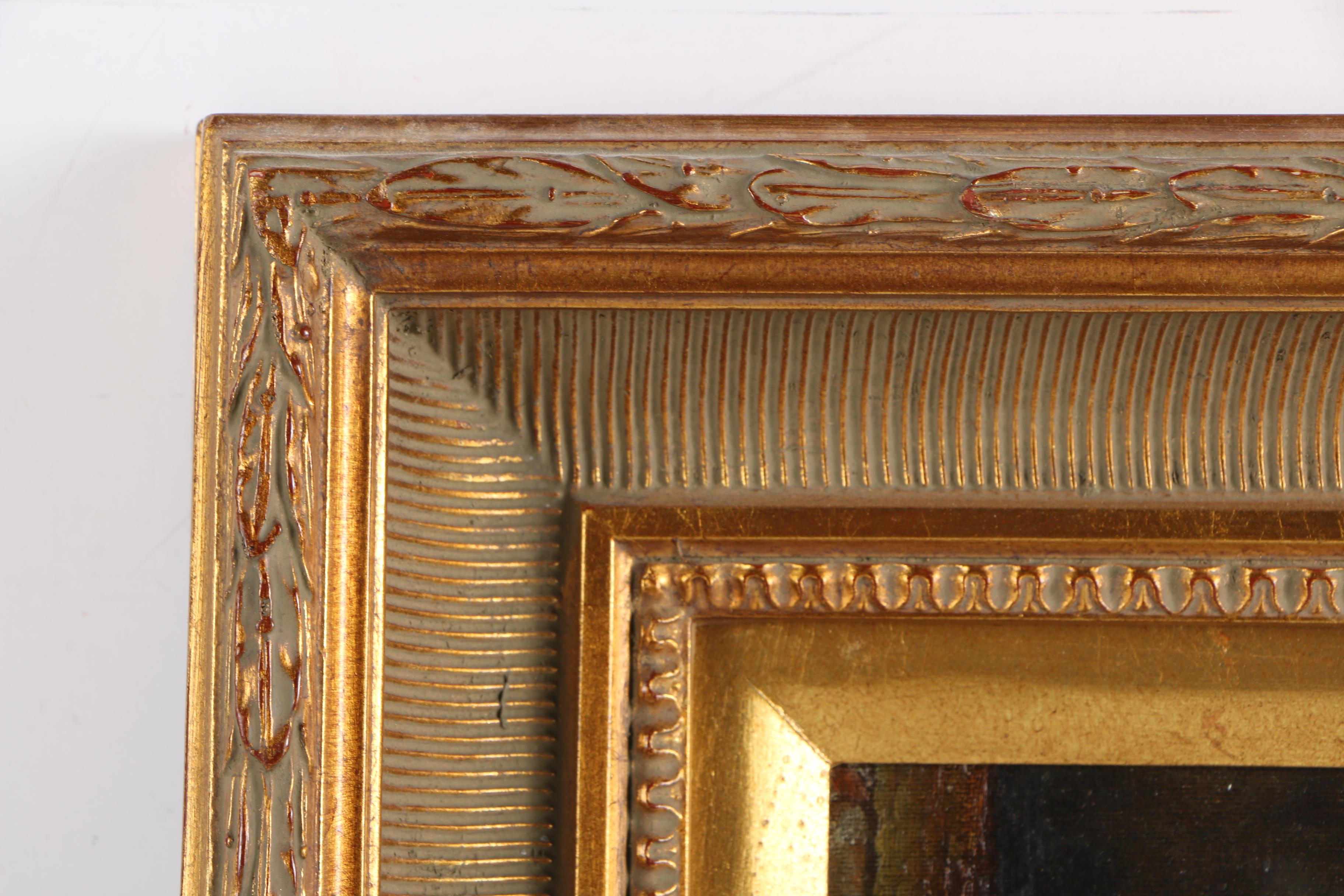 Late 20th-Century Oil Painting of Two Sporting Dogs