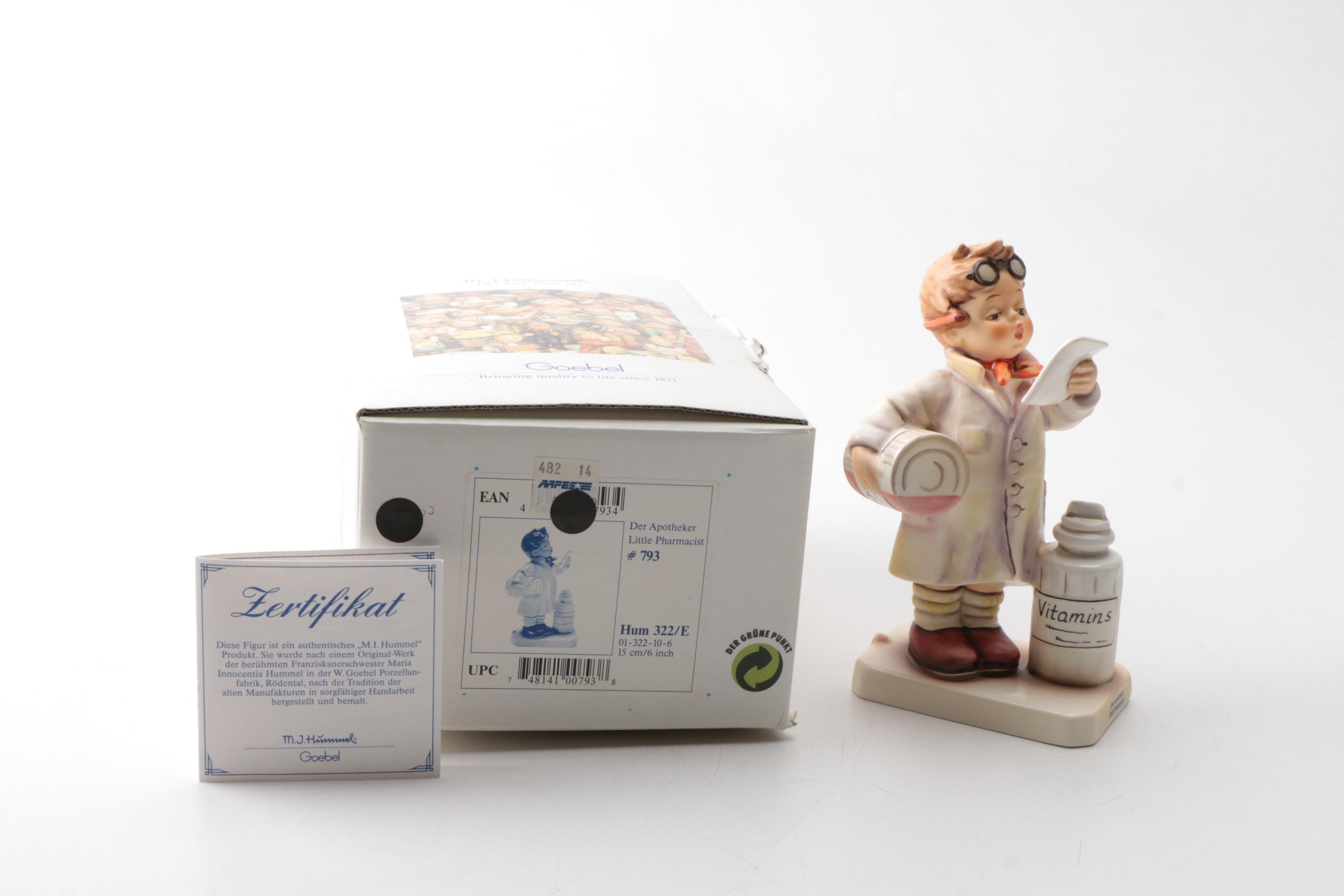 Three Goebel M.I. Hummel Figurines Featuring "Little Pharmacist"