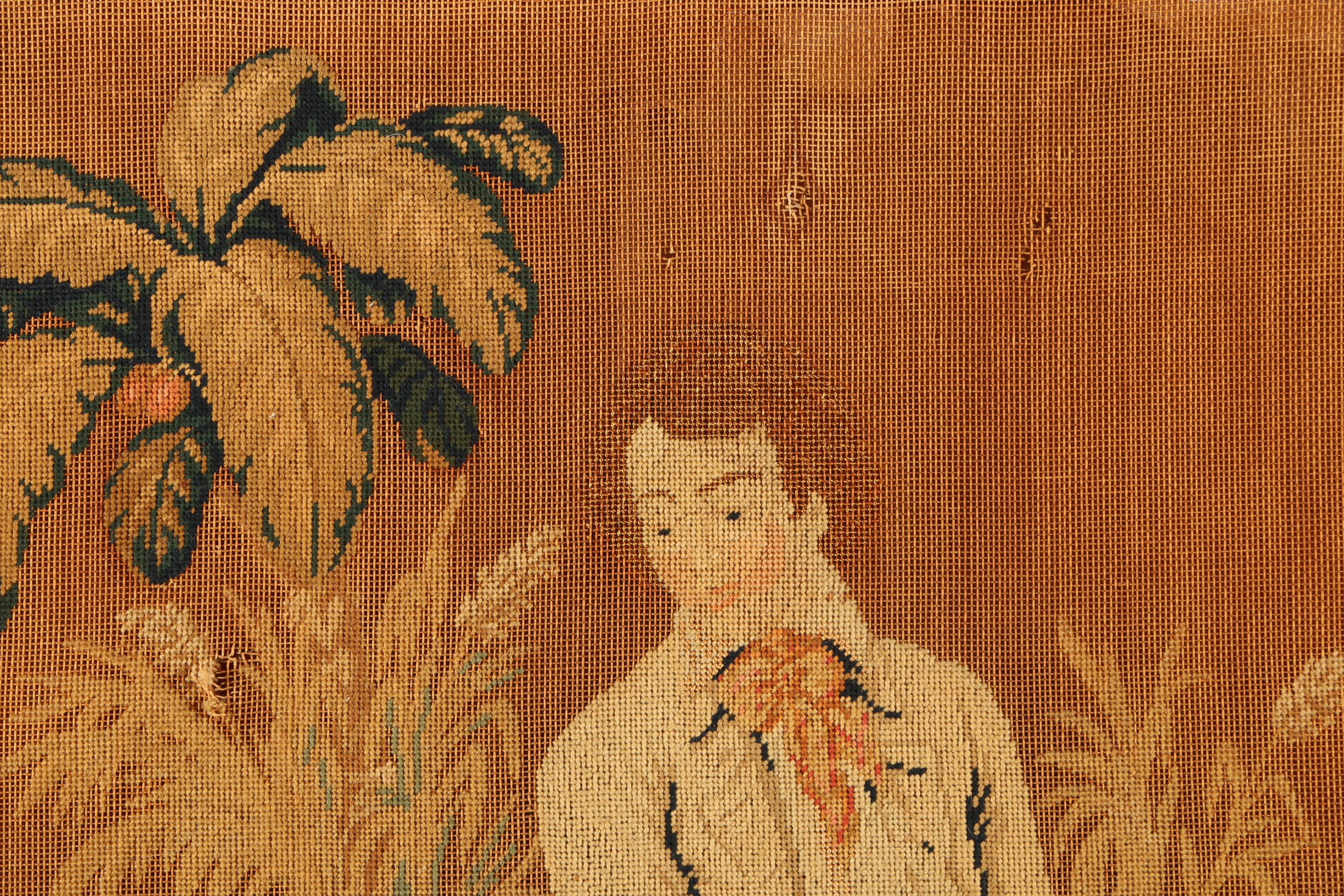 Vintage French Style Petit Point Fireplace Screen