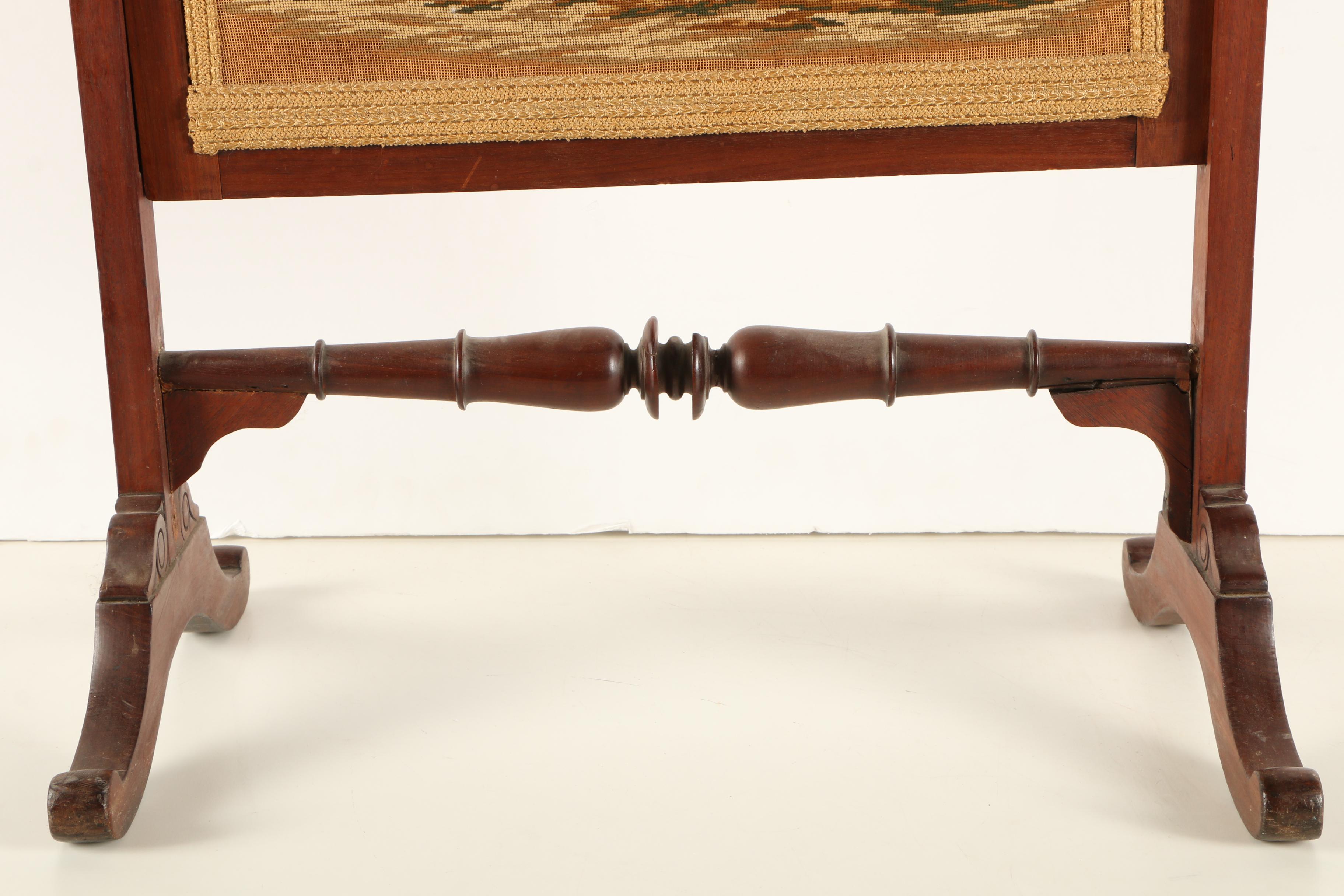 Vintage French Style Petit Point Fireplace Screen