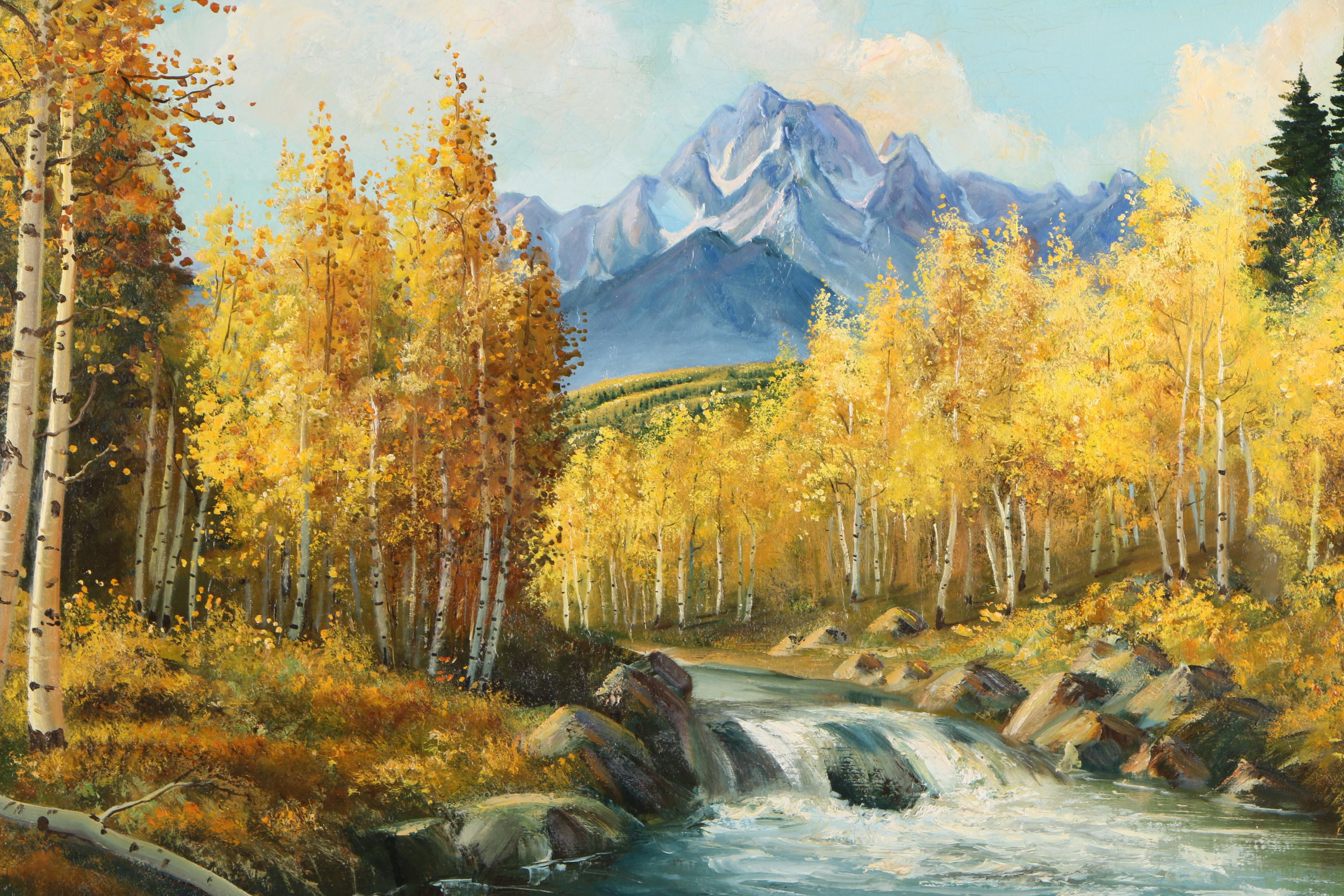 Lloyd R. Thorsten Oil Painting "Colorado Autumn"