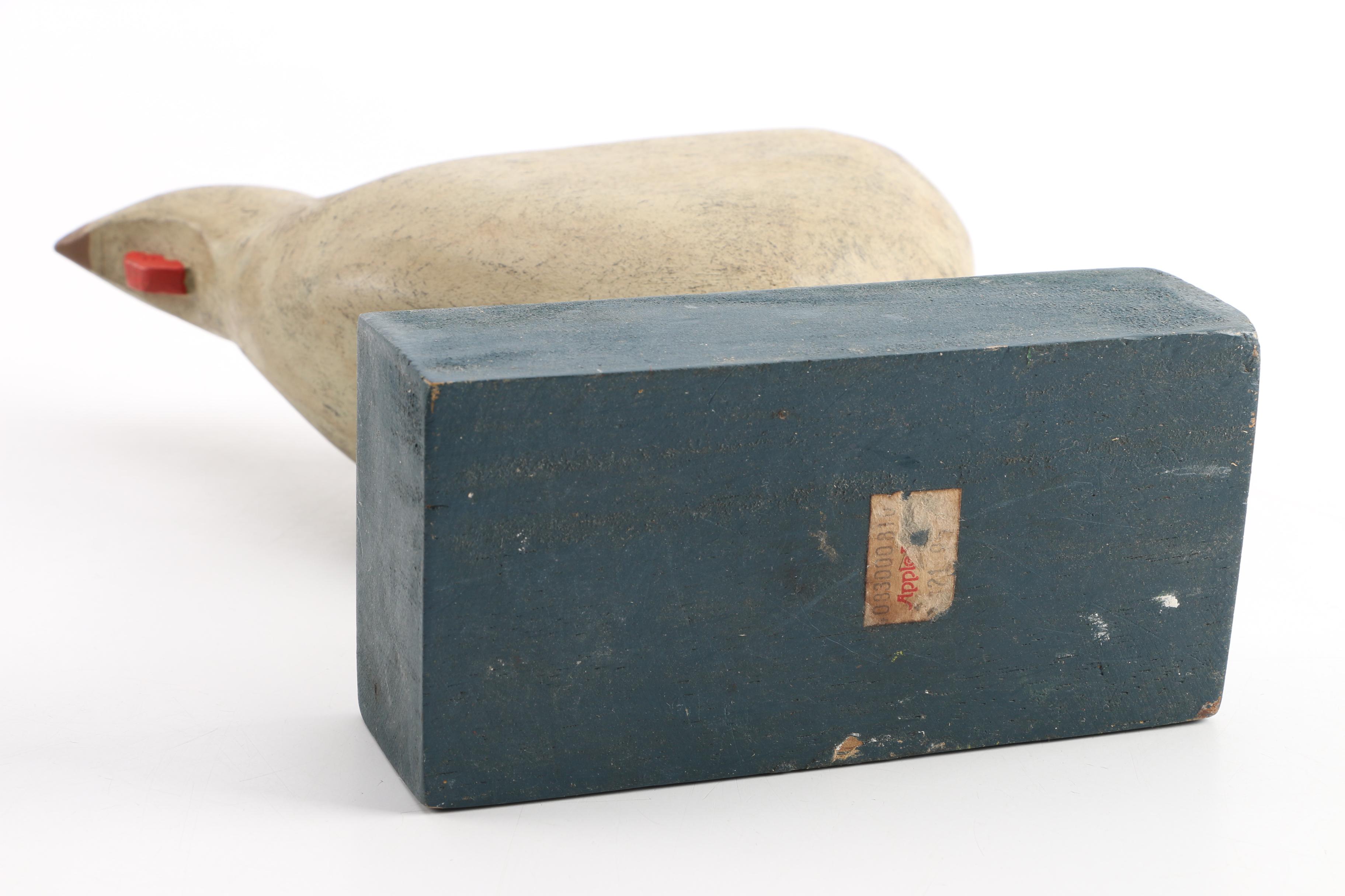 Wood and Papier-Mâché Folk Art Style Chicken Figures Including D. Herb