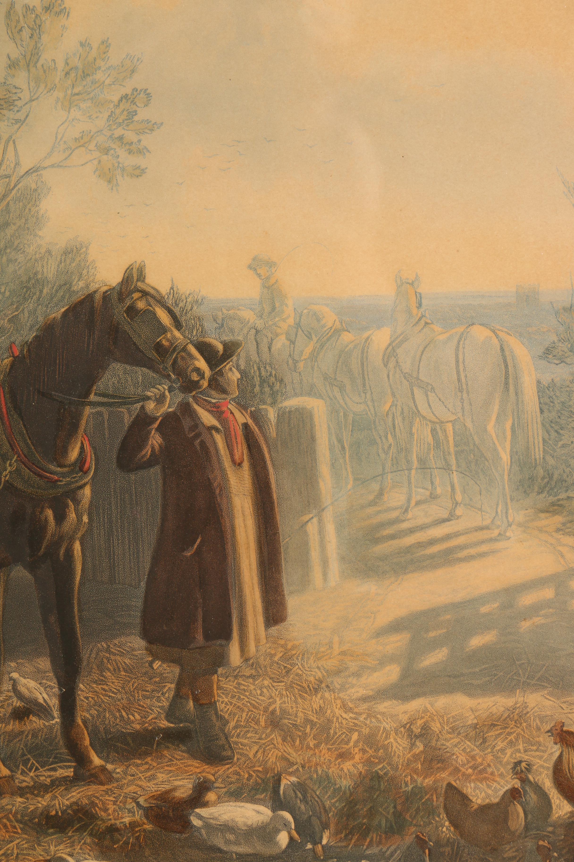 Etching With Aquatint After John Frederick Herring's "Morning"