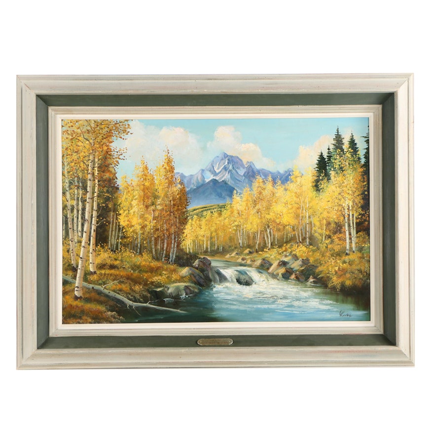 Lloyd R. Thorsten Oil Painting "Colorado Autumn"