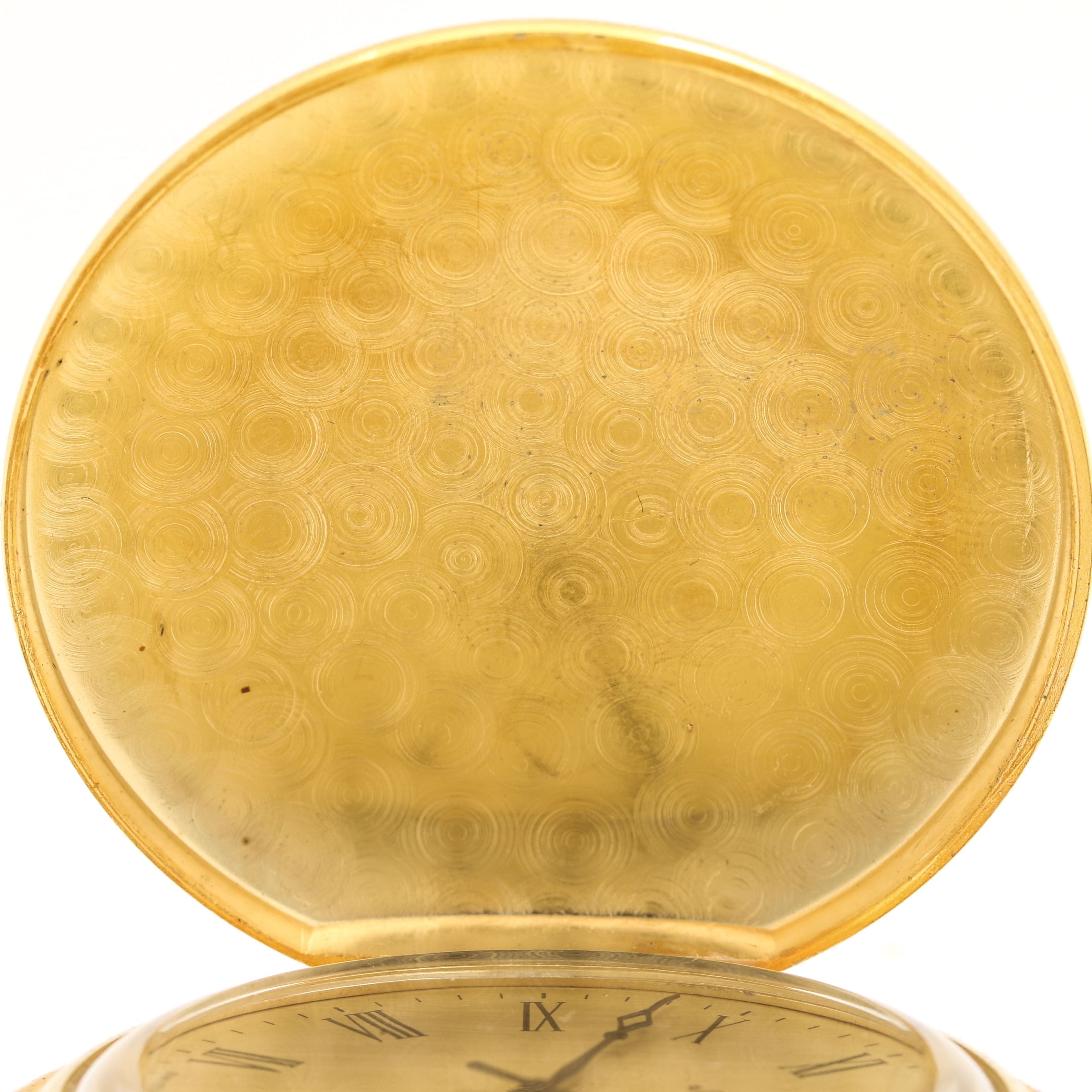 Arnex Gold Tone Hunting Case Watch With Gold Plated Fob