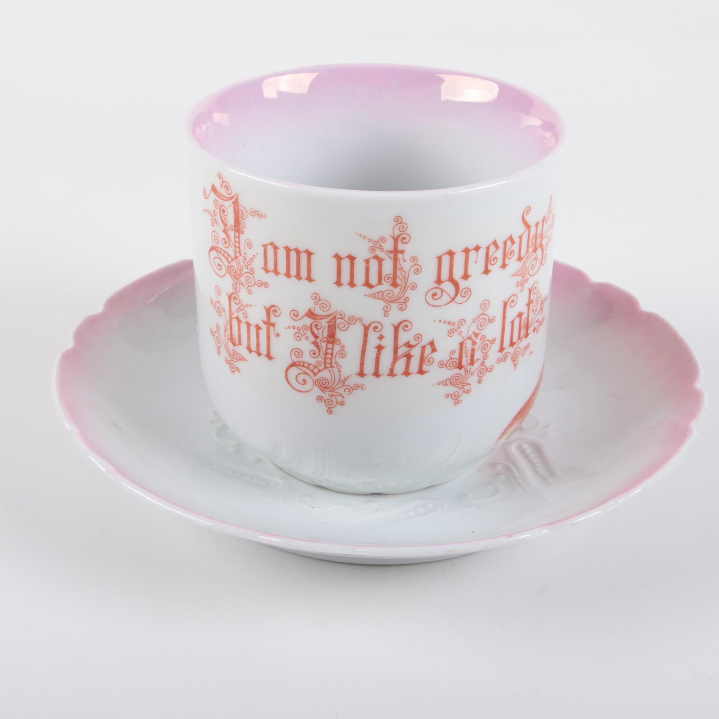 Vintage Satire Leuchtenberg Coffee Cup and Saucer