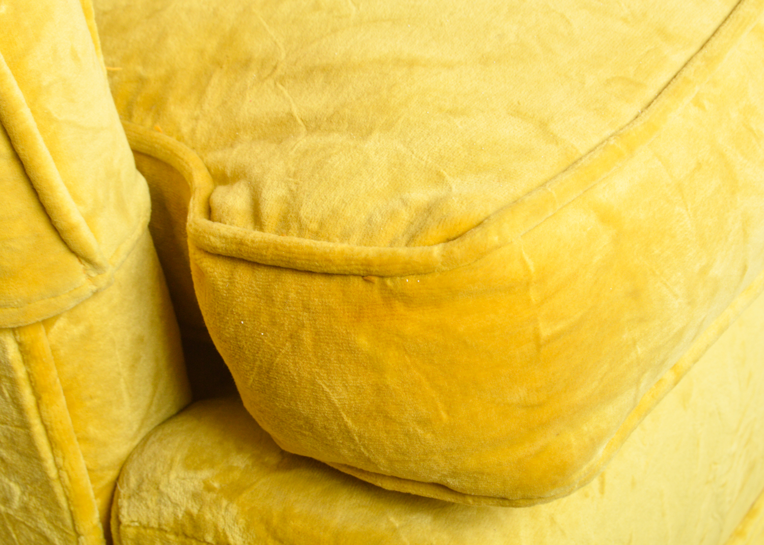 Mid Century Modern Yellow Loveseat