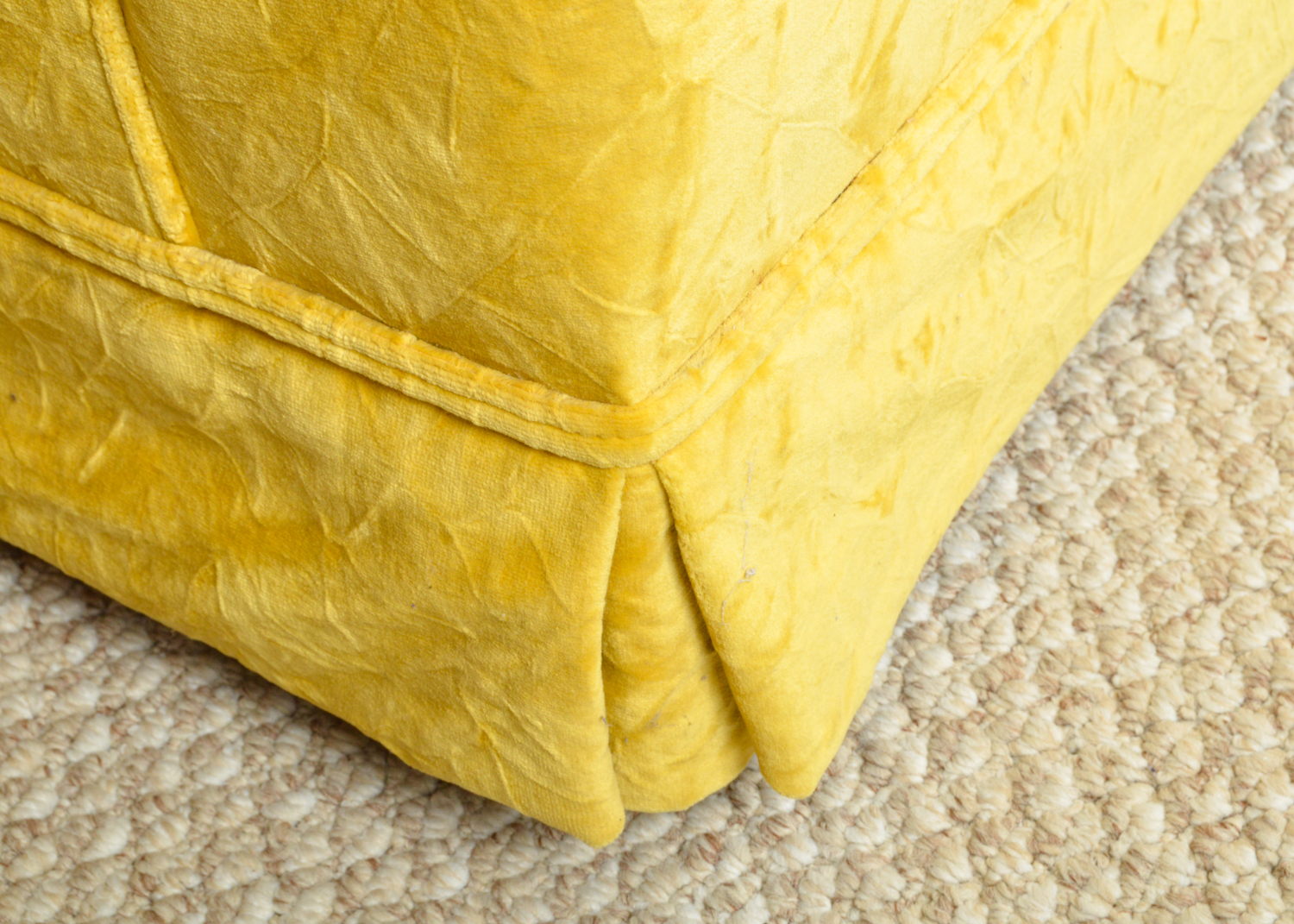 Mid Century Modern Yellow Loveseat