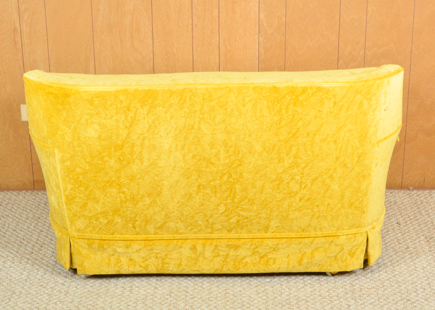 Mid Century Modern Yellow Loveseat