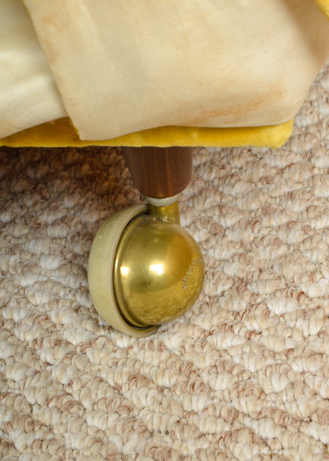 Mid Century Modern Yellow Loveseat