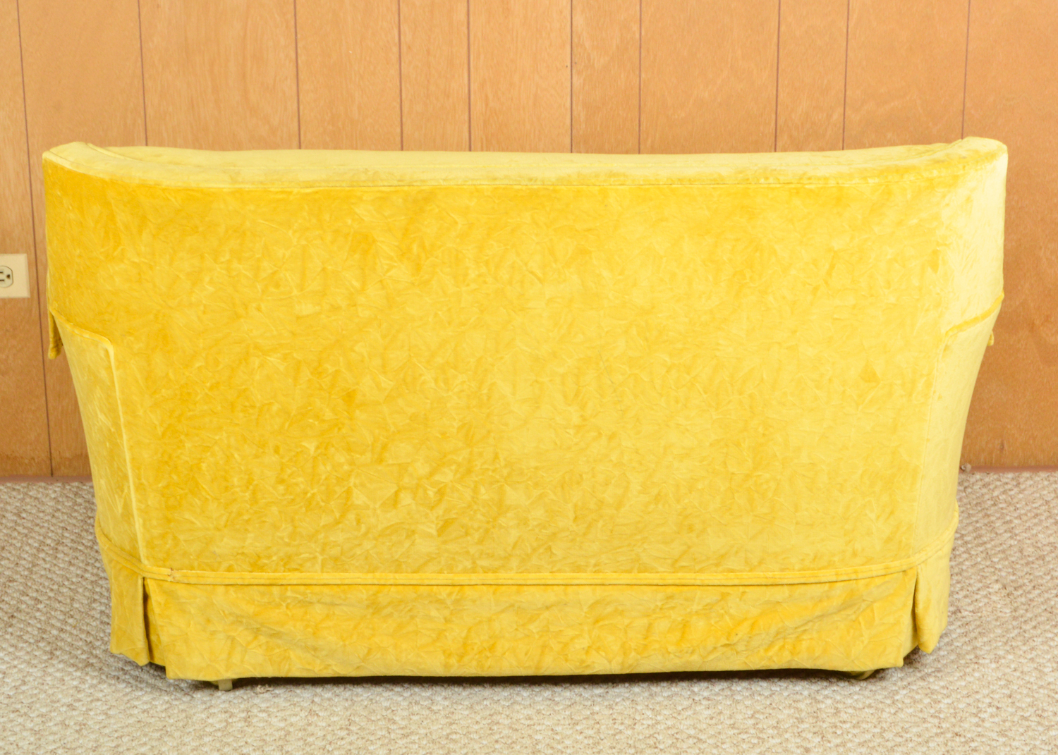 Mid Century Modern Yellow Loveseat