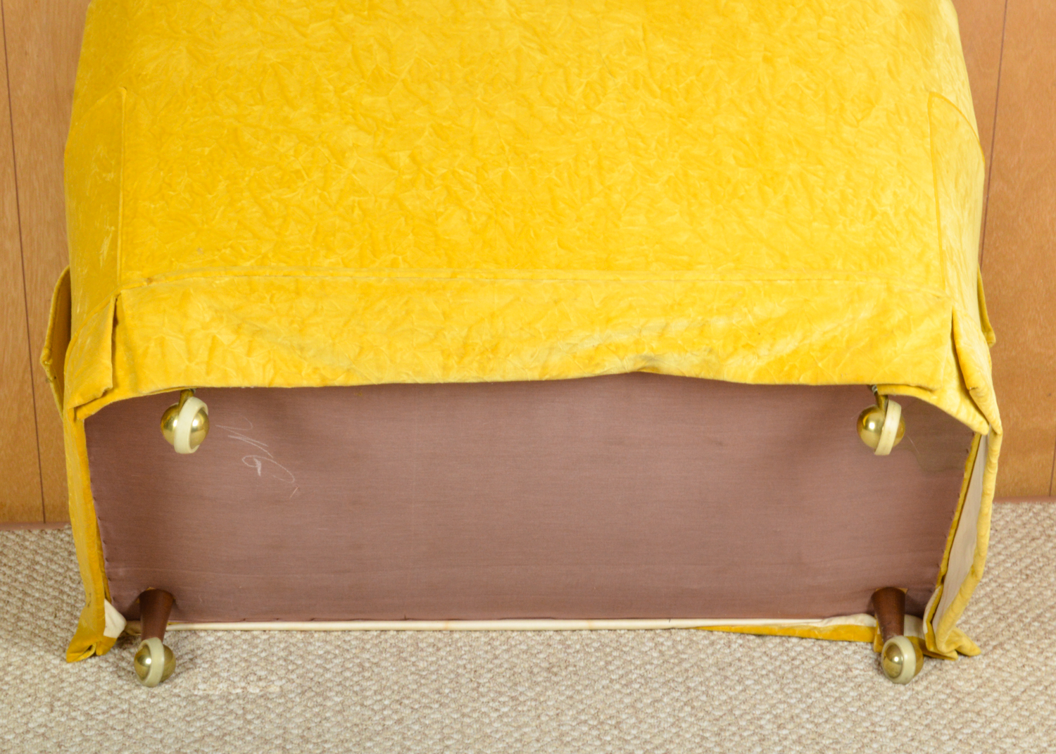 Mid Century Modern Yellow Loveseat