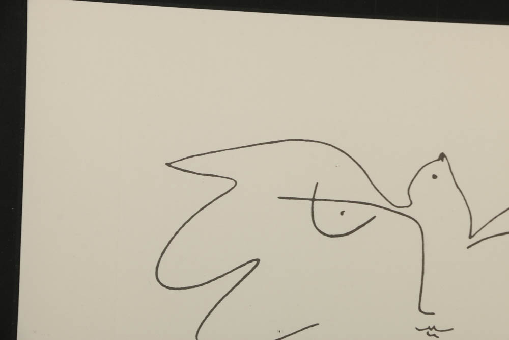 Reproduction Héliogravure After Pablo Picasso "Etude Pour Yuri Gagarin"