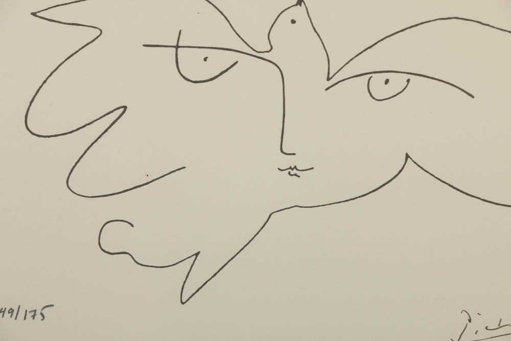 Reproduction Héliogravure After Pablo Picasso "Etude Pour Yuri Gagarin"