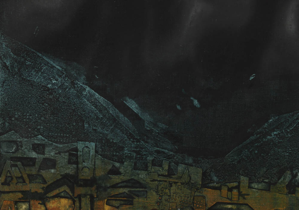 Gracia P. Dayton Etching "St, Anton #2"