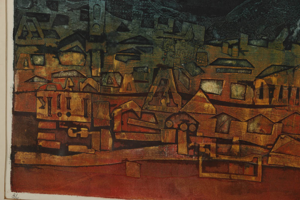 Gracia P. Dayton Etching "St, Anton #2"